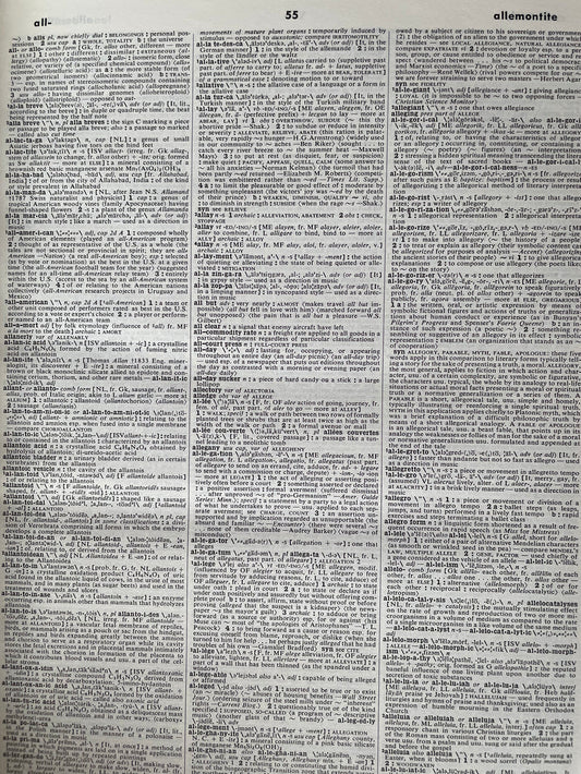 Page from Webster's Third International Dictionary