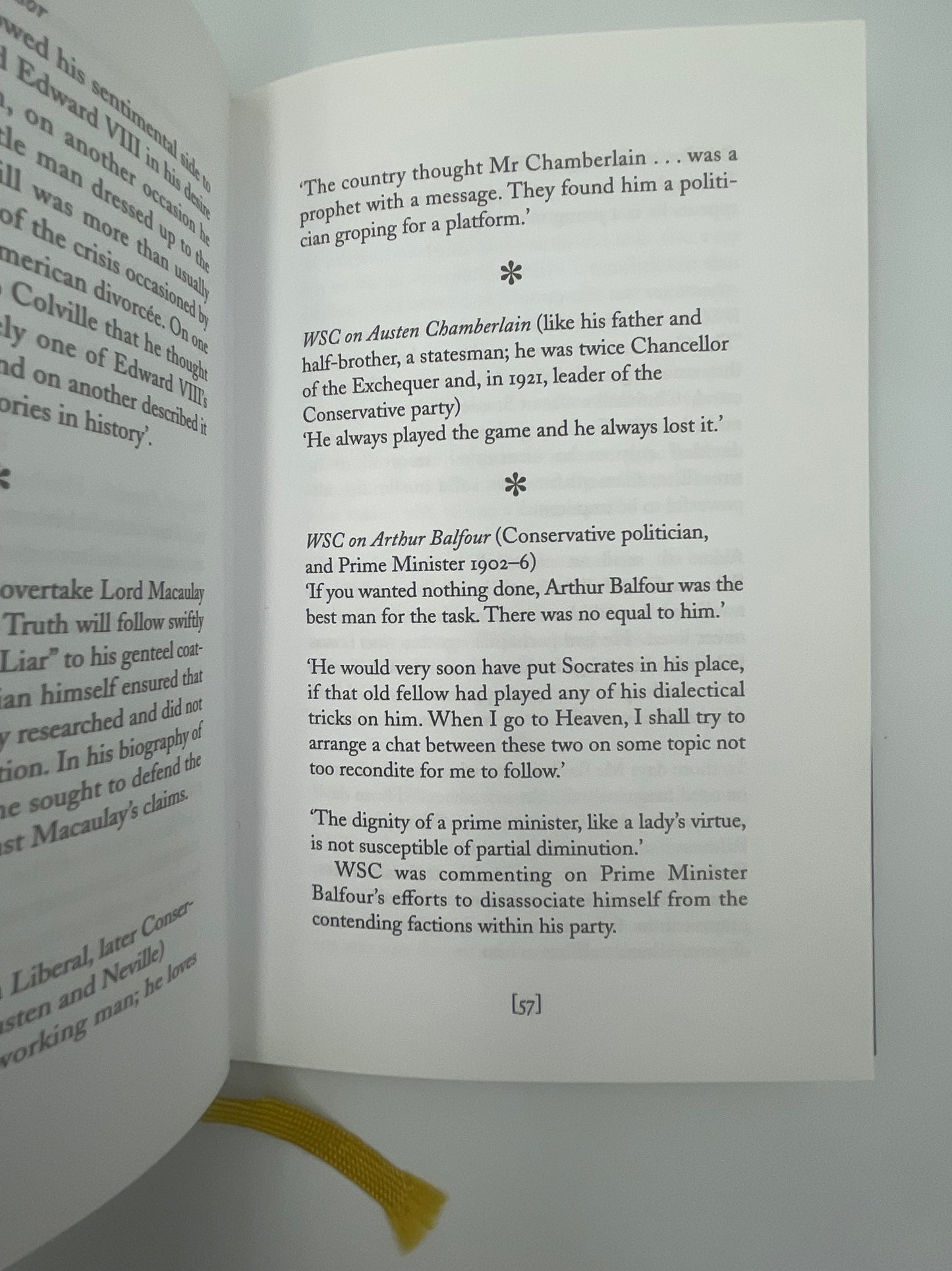 Random page 57 of ‘The Wicked Wit of Winston Churchill’.