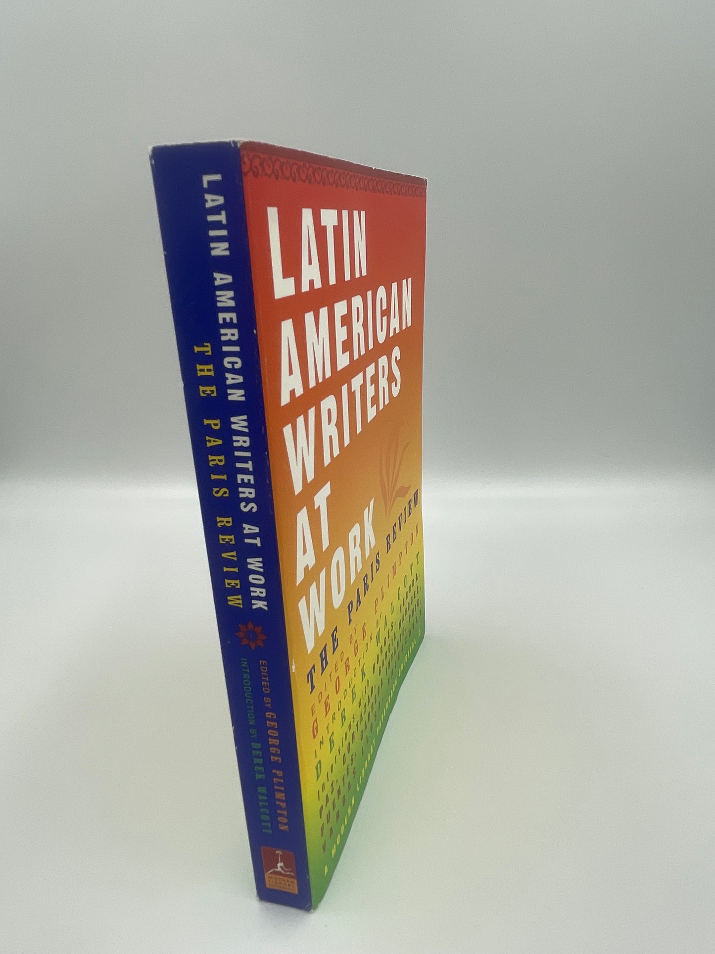 Book spine of ‘Latin American Writers at Work: The Paris Review’.