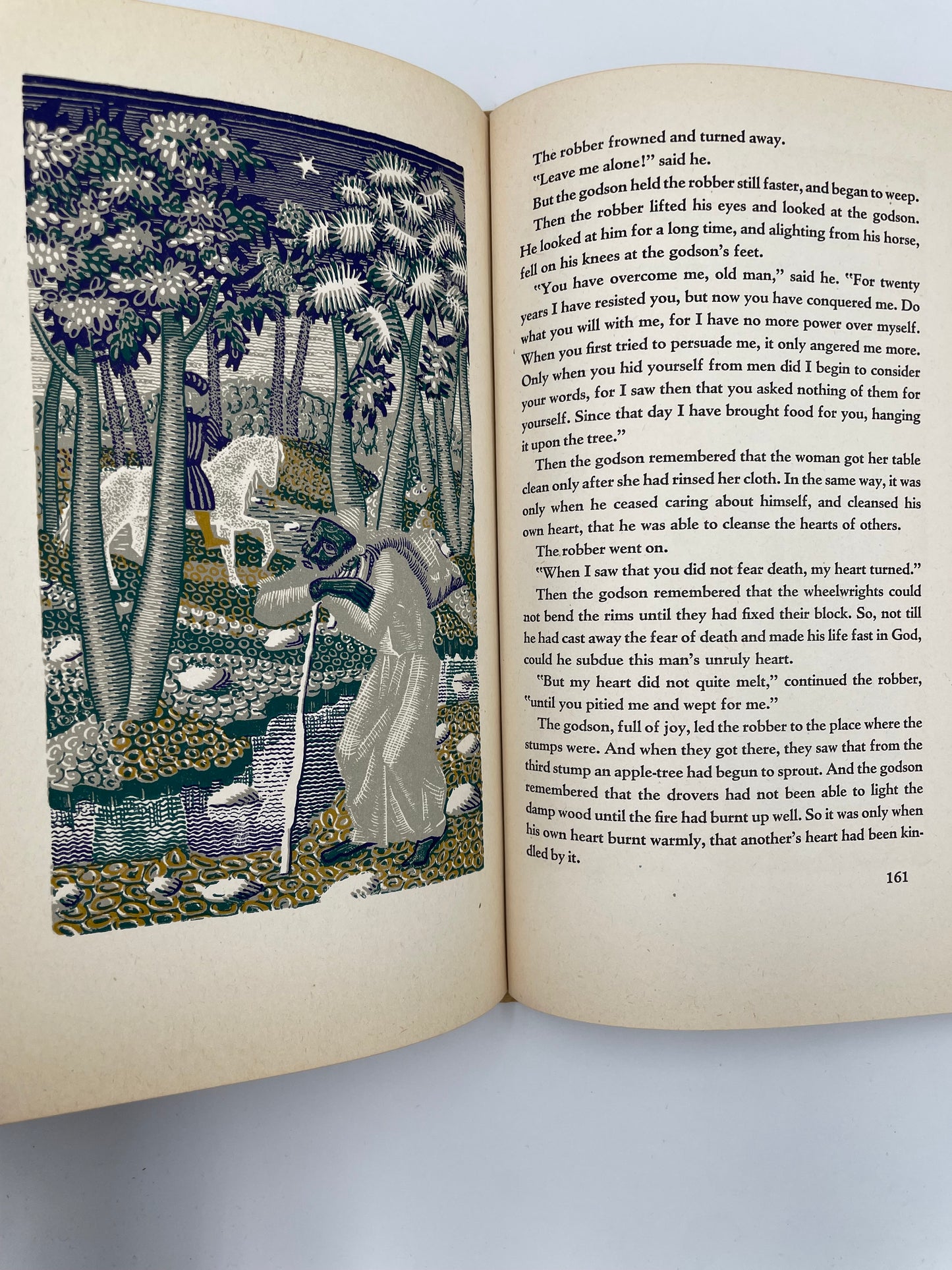 Page 160 with illustration and 161 with text from ‘Tolstoy - Stories and Legends’.