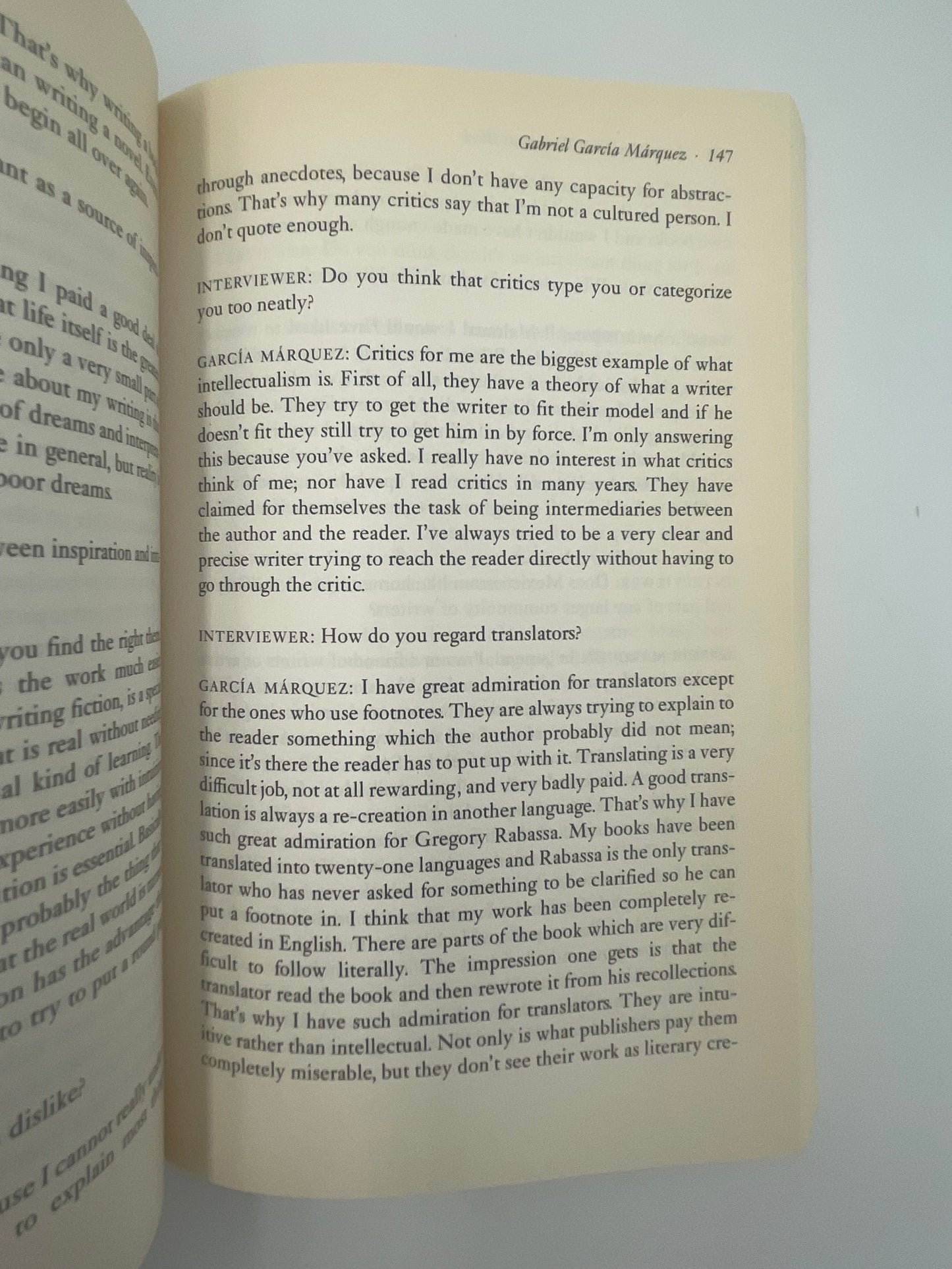 Random page 147 from ‘Latin American Writers at Work: The Paris Review’