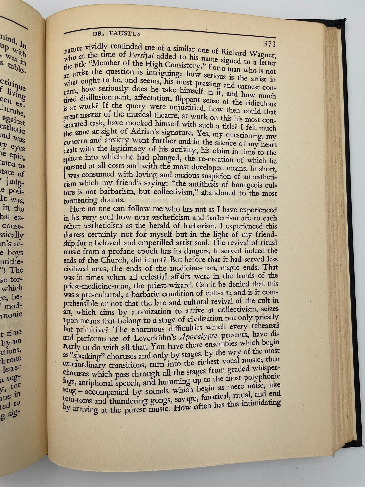 Page 373 from 'Doctor Faustus' by Thomas Mann.