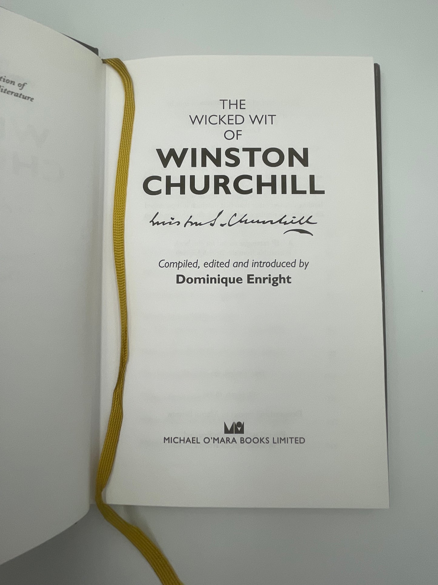 Title page of ‘The Wicked Wit of Winston Churchill’. 