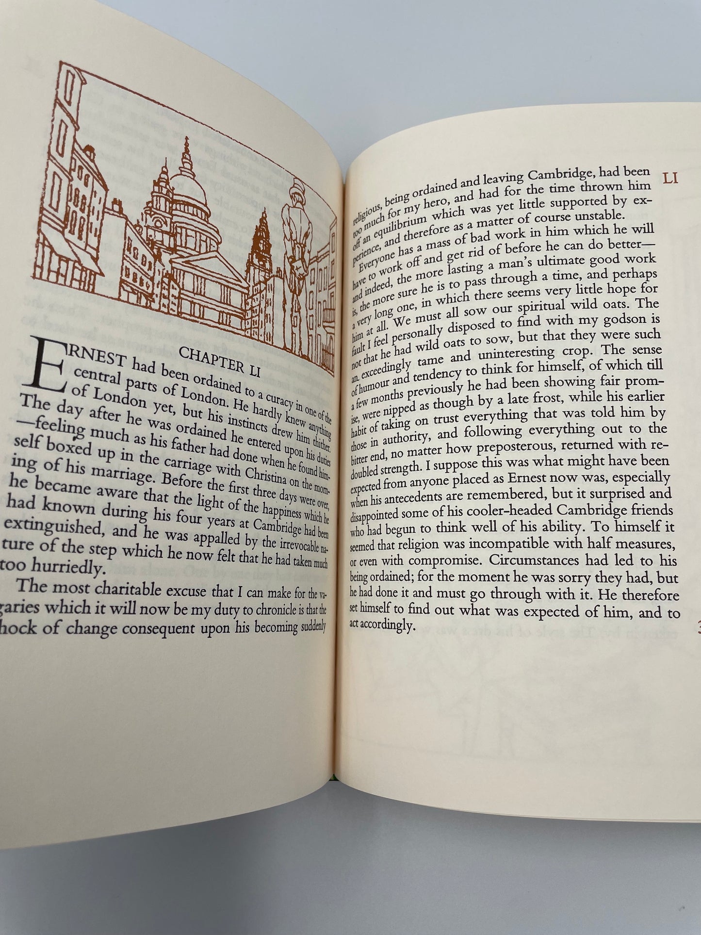 Open pages from Chapter 51 with an illustration from "The way of All Flesh" by Samuel Butler (EastonPress)