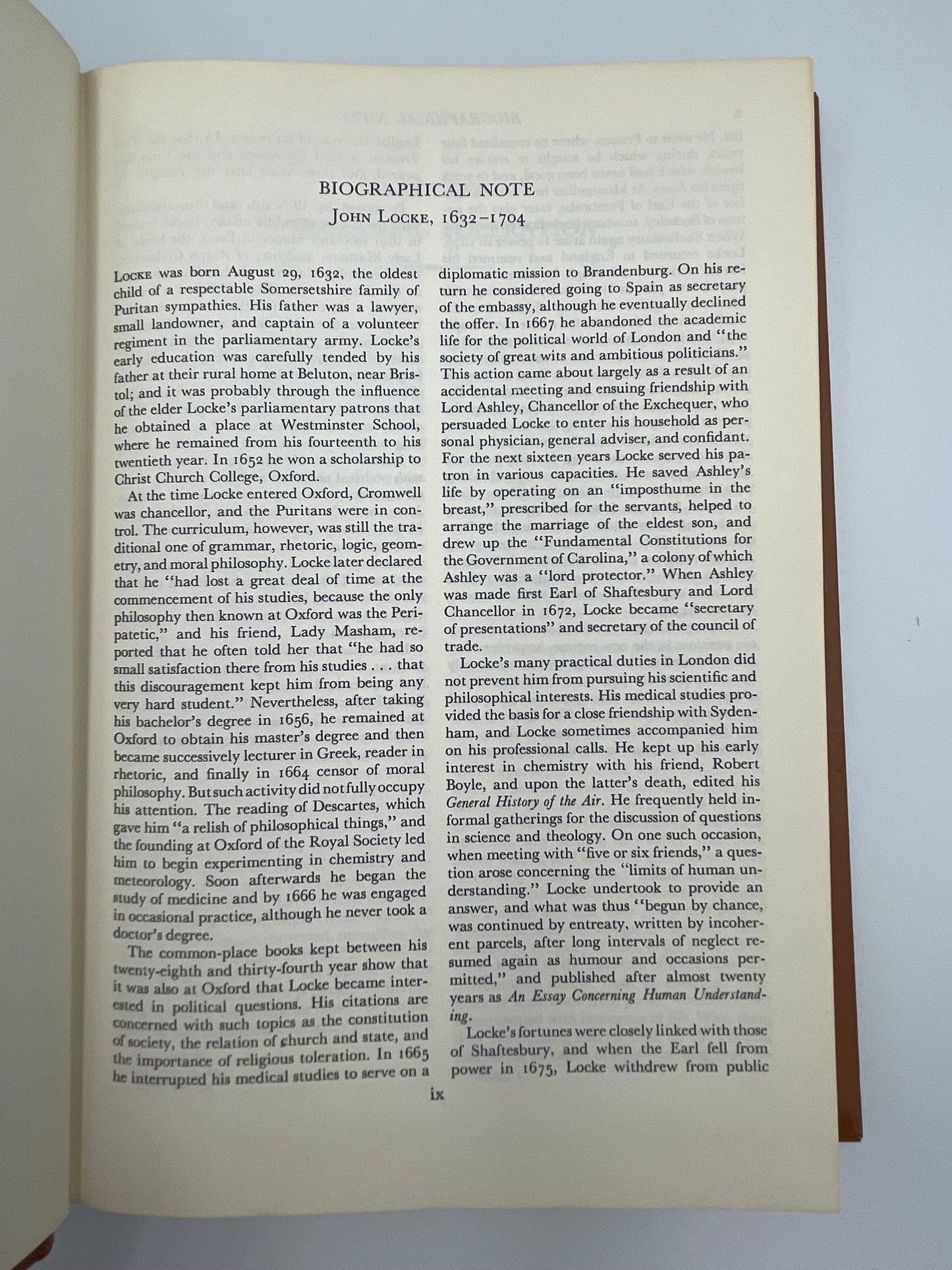 Locke. Burkeley. Hume. (Britannica: Great Books of the Western World)