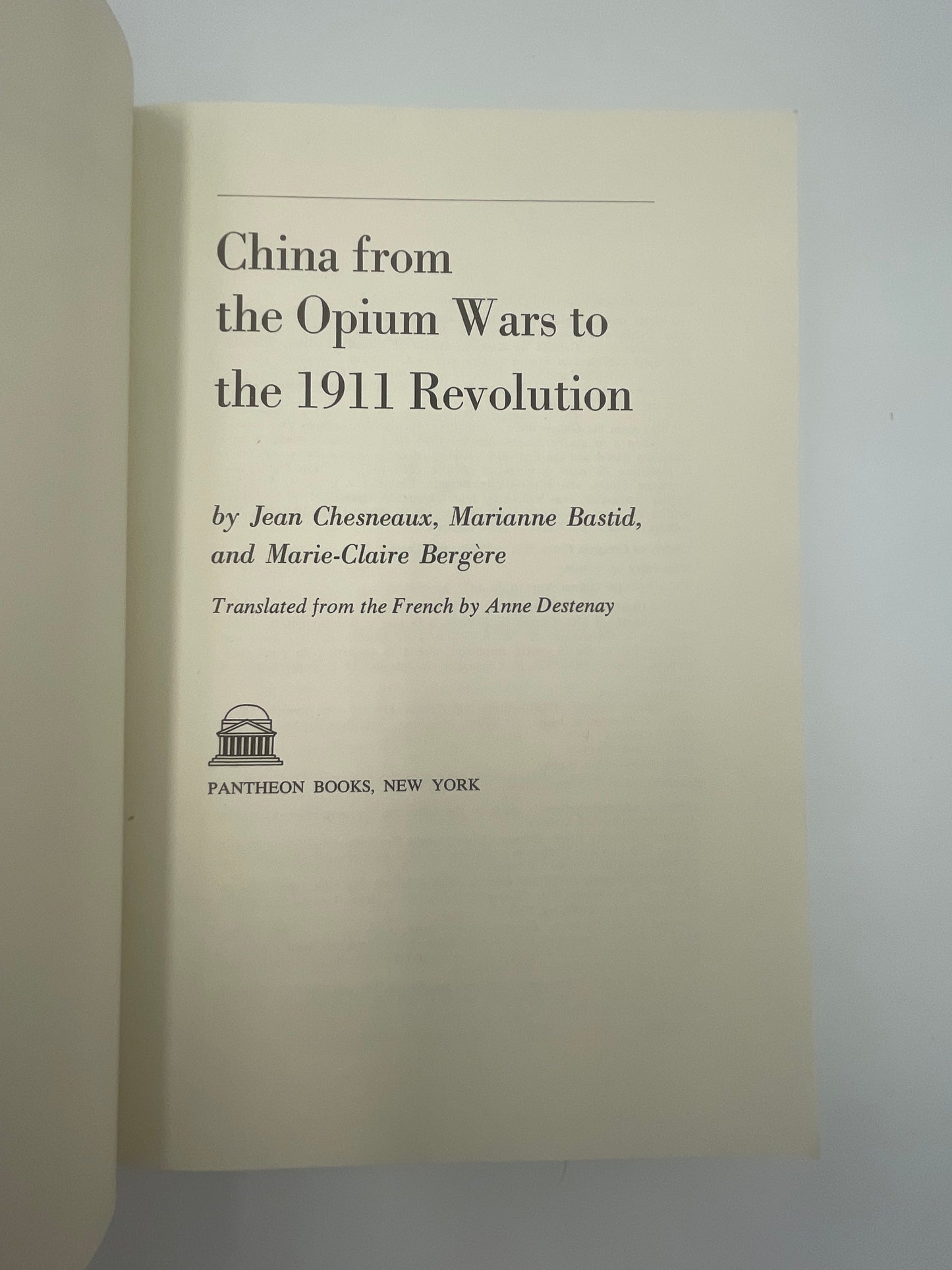Title page of ‘China: From the Opium Wars to the 1911 Revolution’