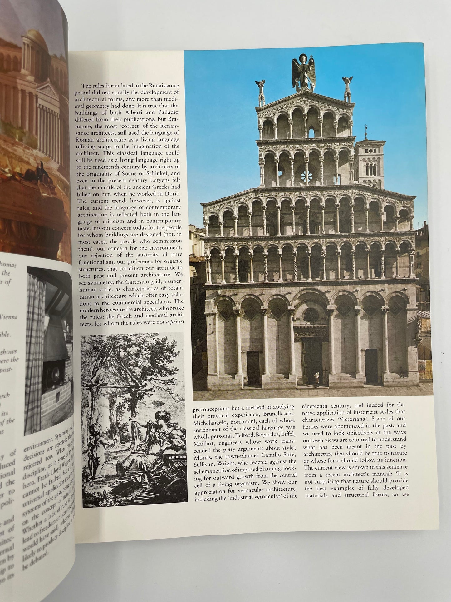 Random page with images of old buildings from ‘Architecture of the Western World’ by Michael Rayburn