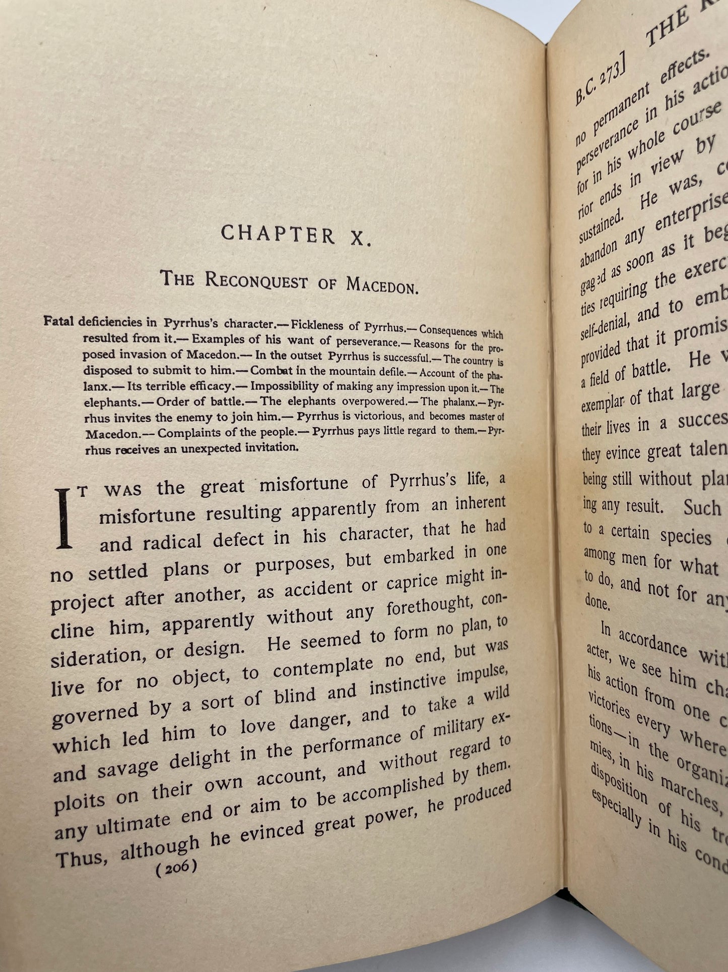 Chapter 10 page from ‘Makers of History: Pyrrhus’ by Jacob Abbott.