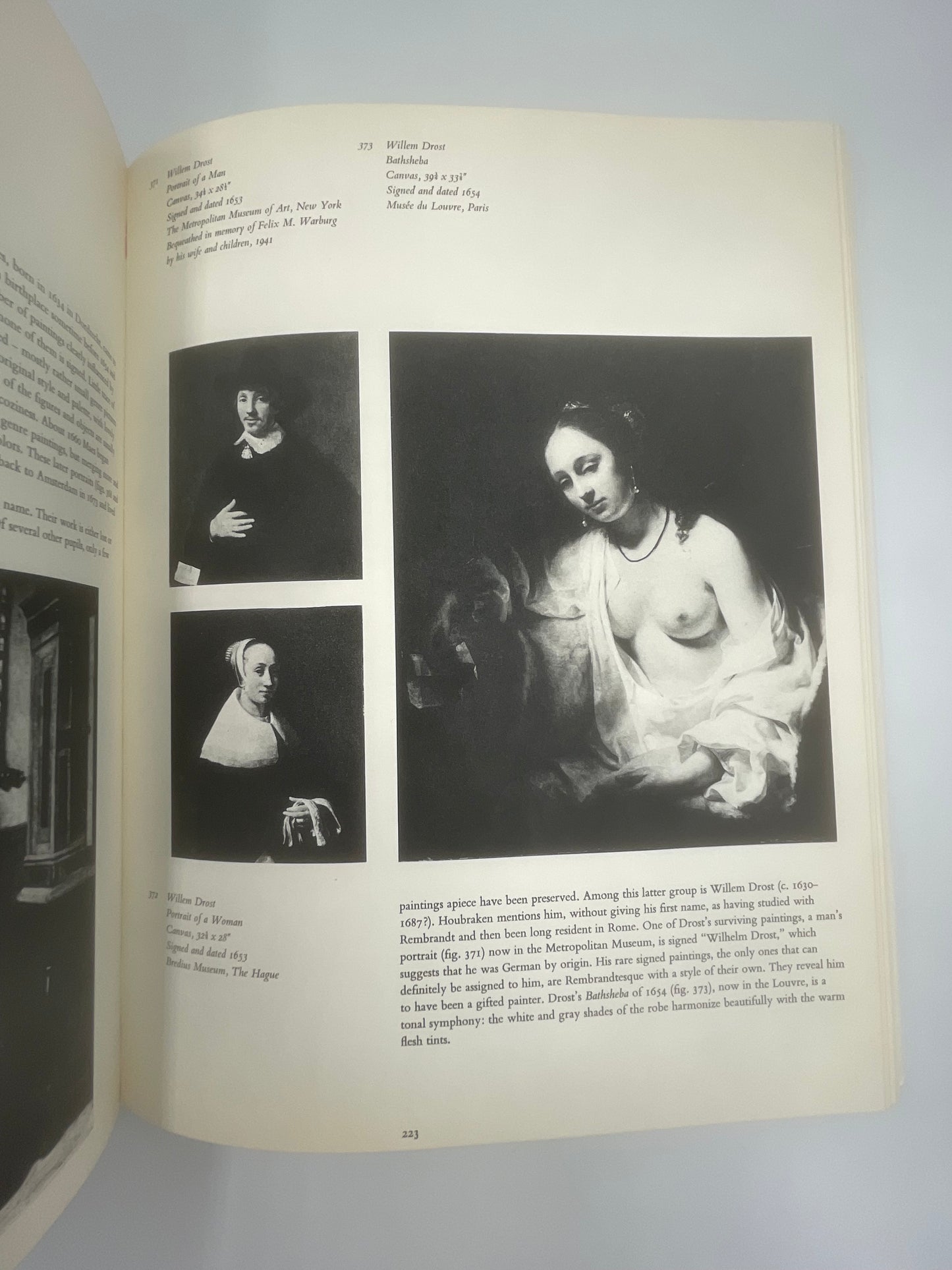Paintings on page 223 from ‘Rembrandt: His Life, His Works, His Time’ by Bob Haak