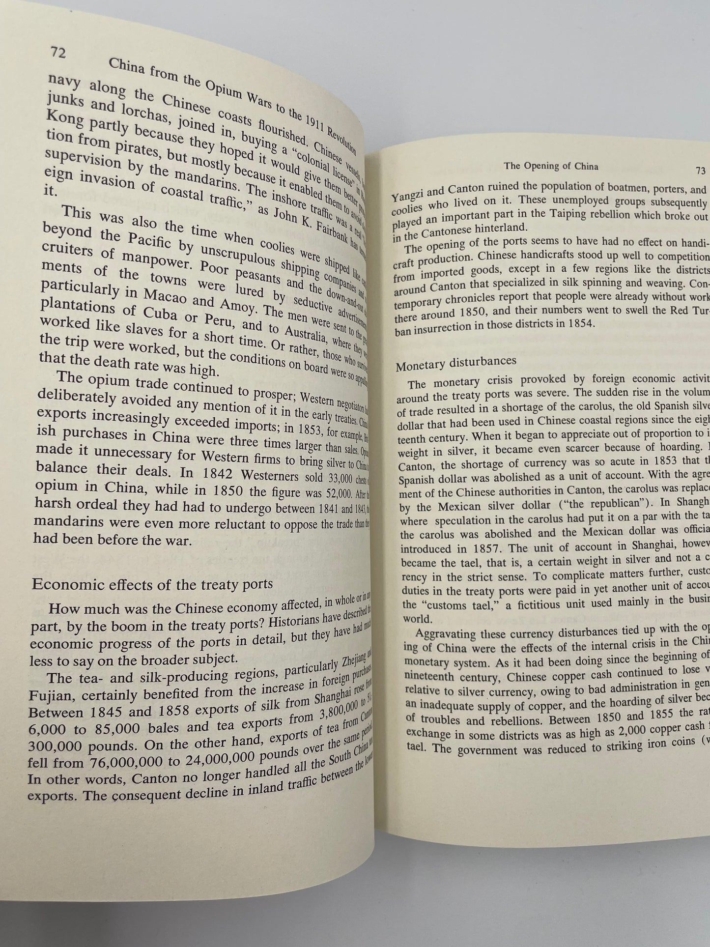 Random pages 72 and 73 of ‘China: From the Opium Wars to the 1911 Revolution’
