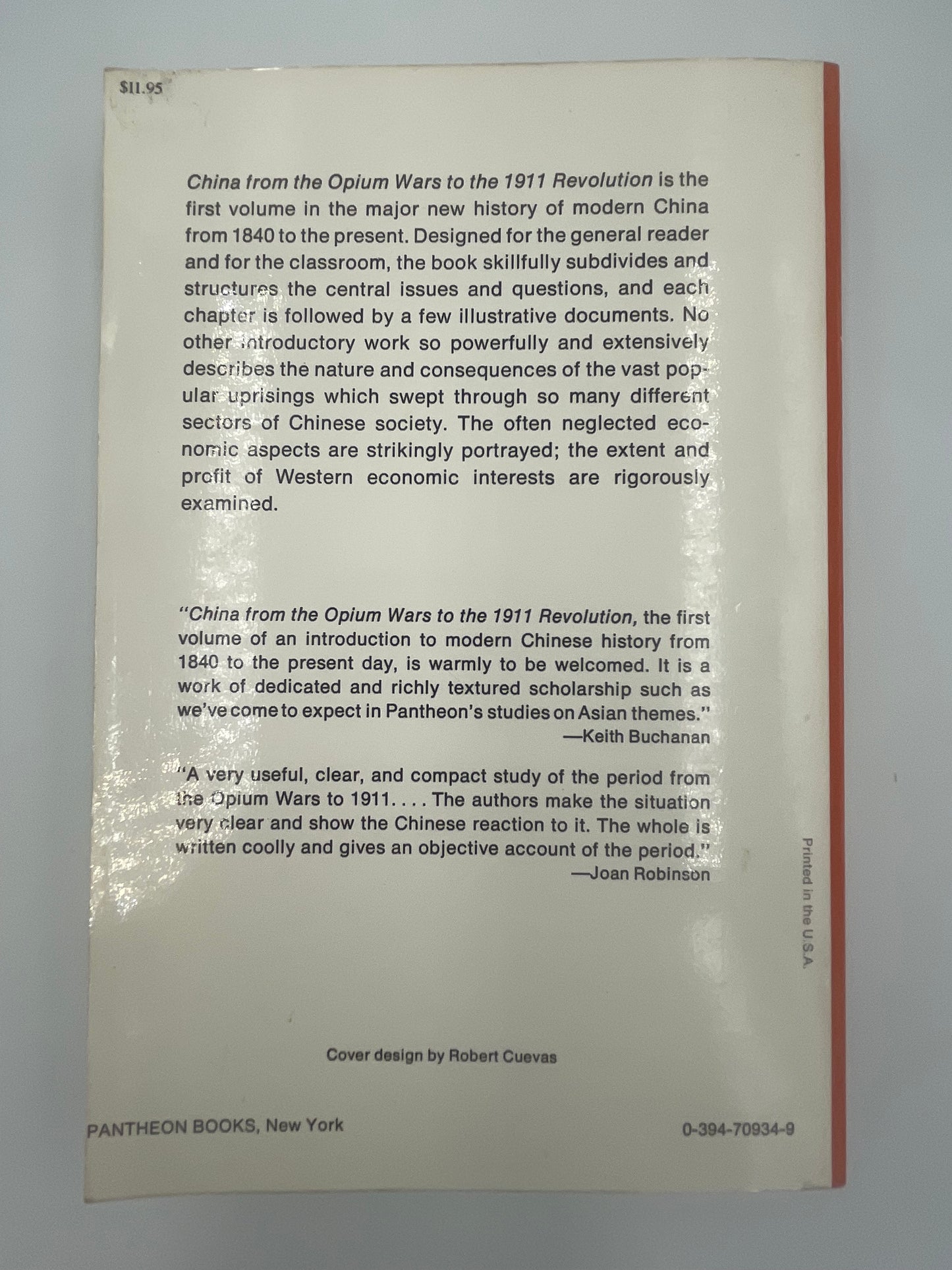 Back cover of ‘China: From the Opium Wars to the 1911 Revolution’
