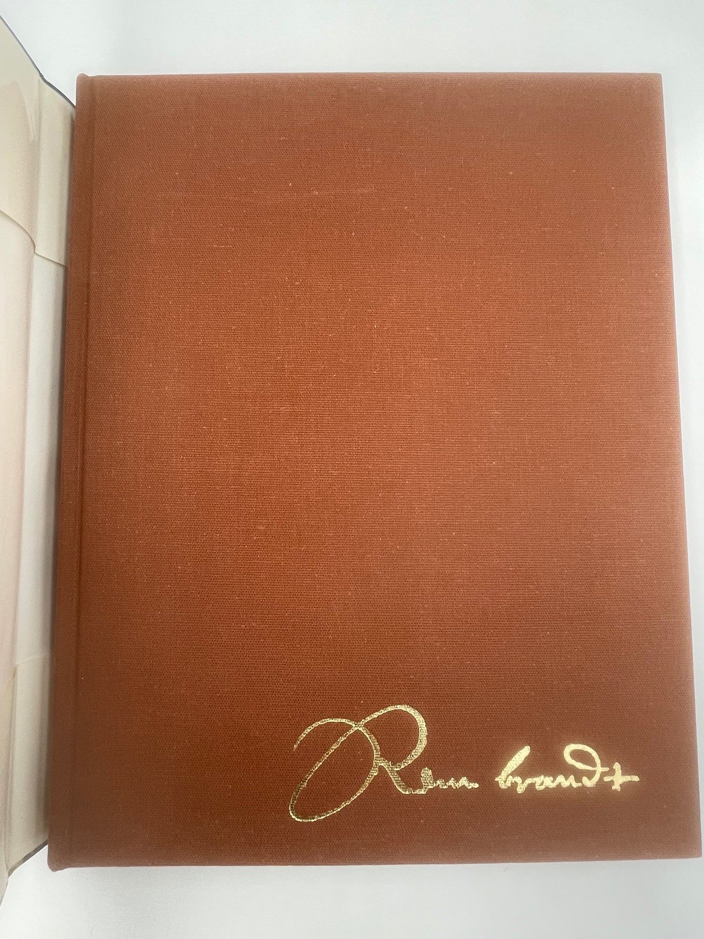 Cloth cover with gold gilt of Rembrandt: His Life, His Works, His Time by Bob Haak