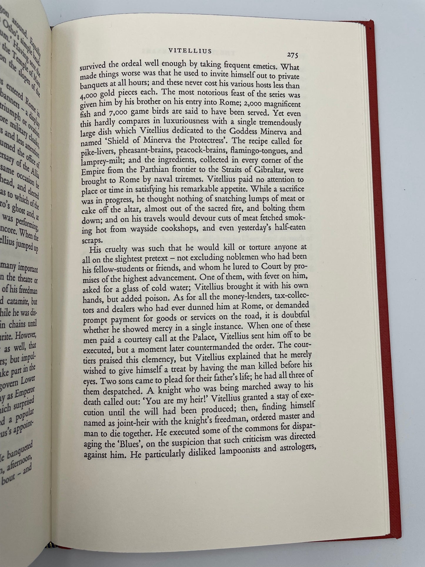 Page on Vitellius from "The Twelve Caesars" by Suetonius"