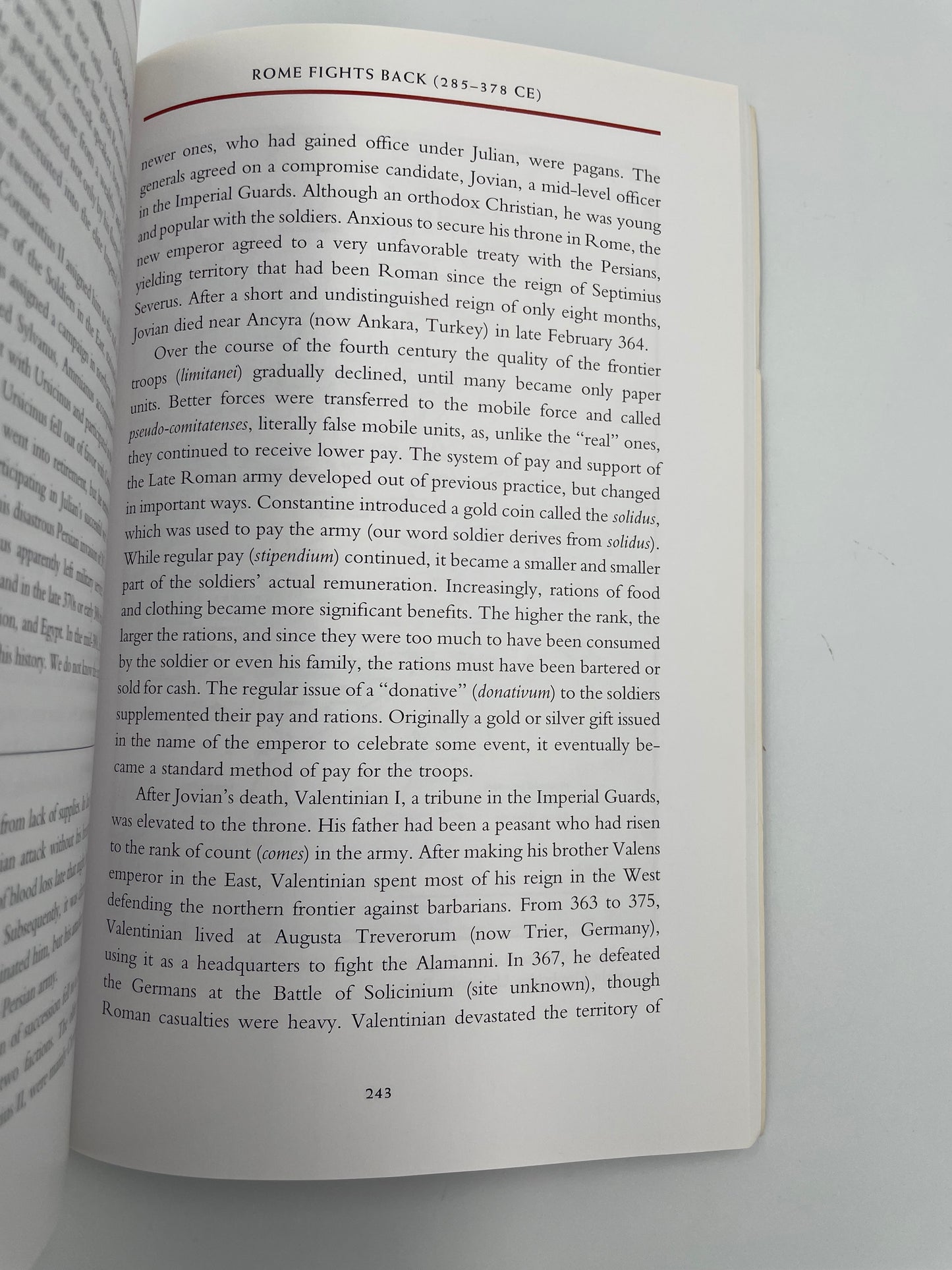 Random page 243 from ‘Roman Warfare’ by Jonathan P. Roth.