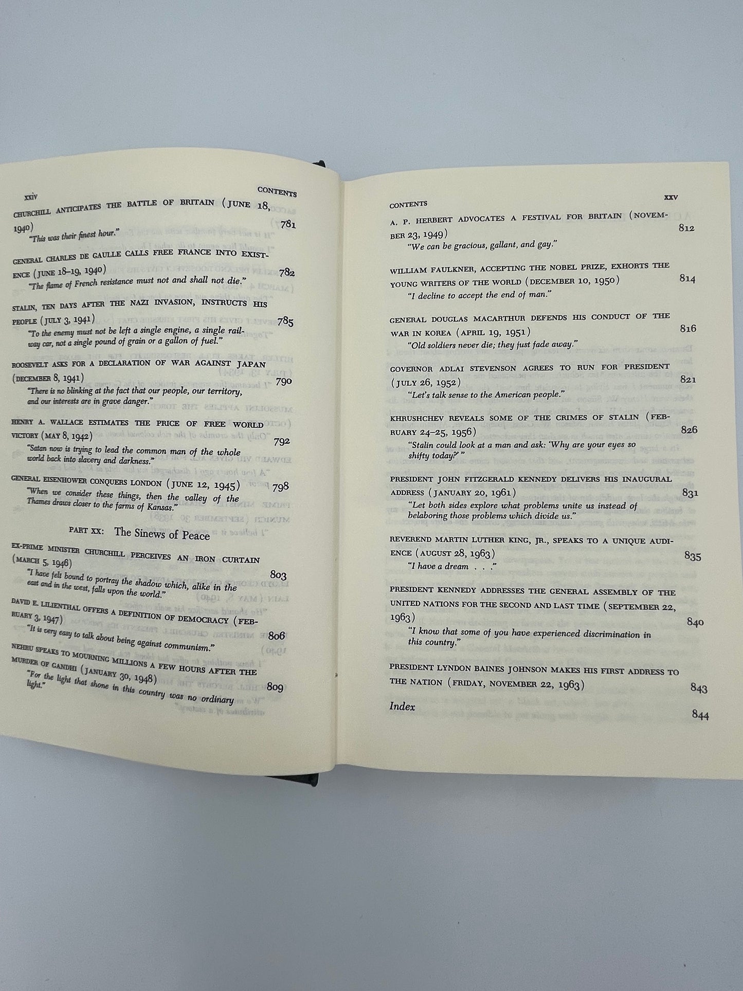 A Treasury of the World's Great Speeches (Ed. Houston Peterson)