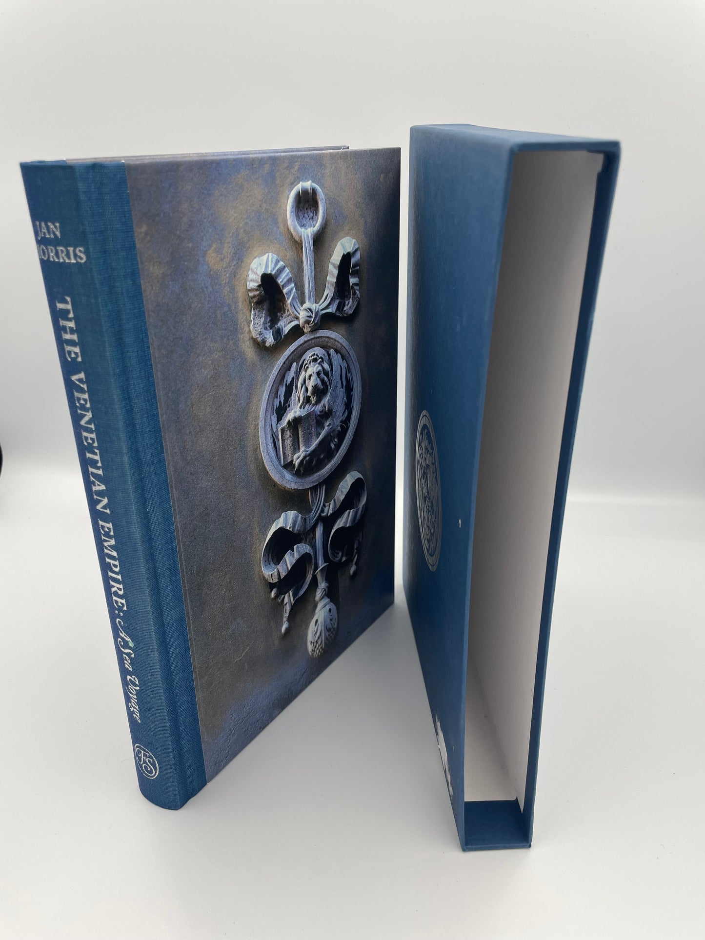 Book cover with slipcase of "The Venetian Empire: A Sea Voyage" by Jan Morris (The Folio Society)