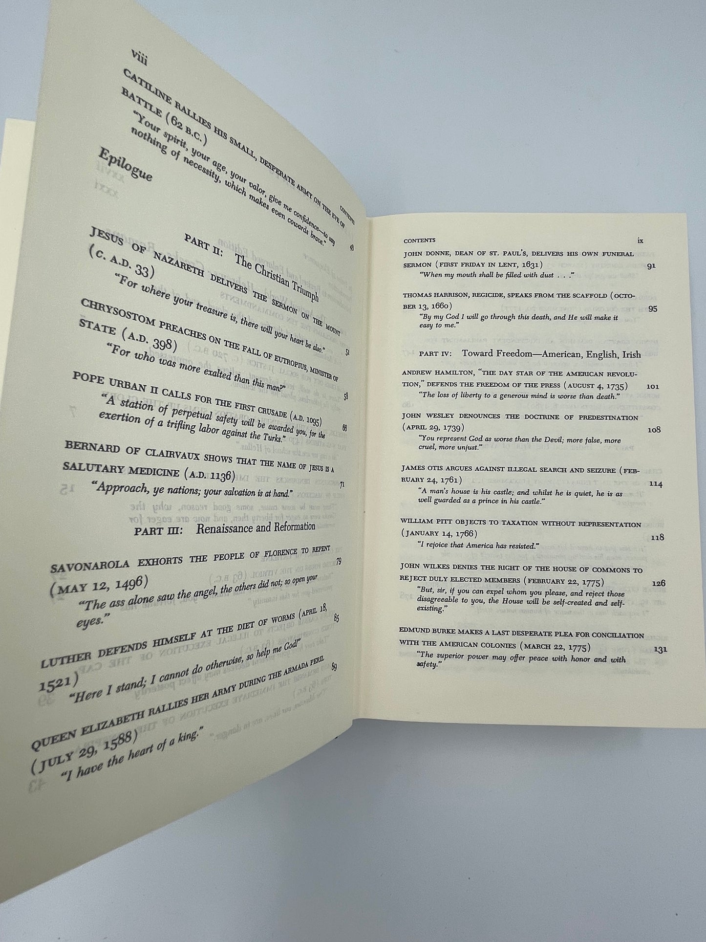 A Treasury of the World's Great Speeches (Ed. Houston Peterson)