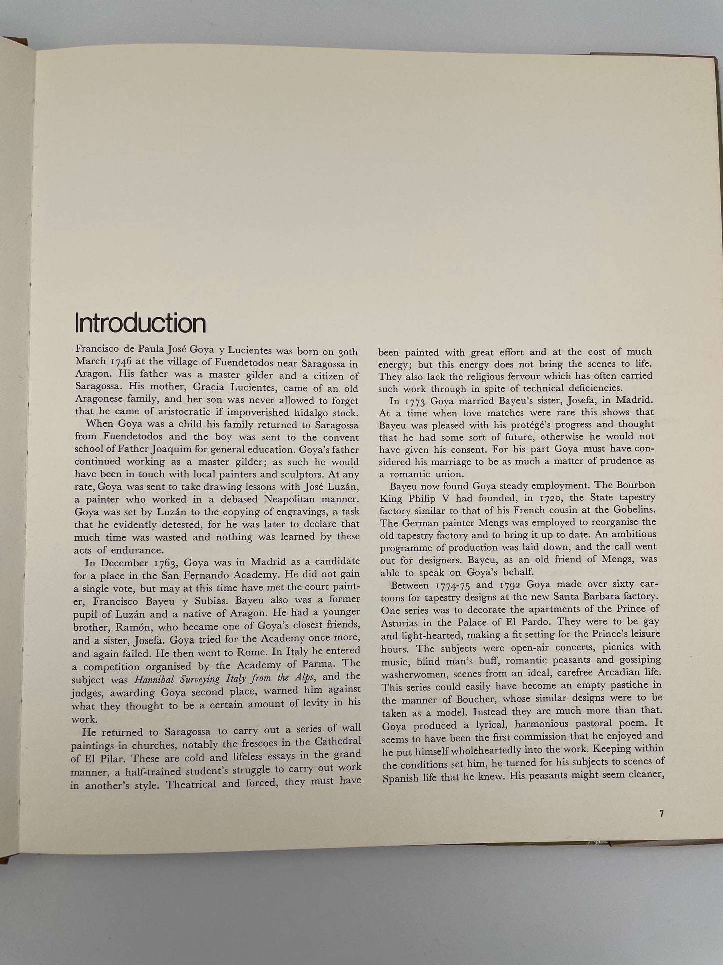 Introduction page of Goya by Bernard L. Myers