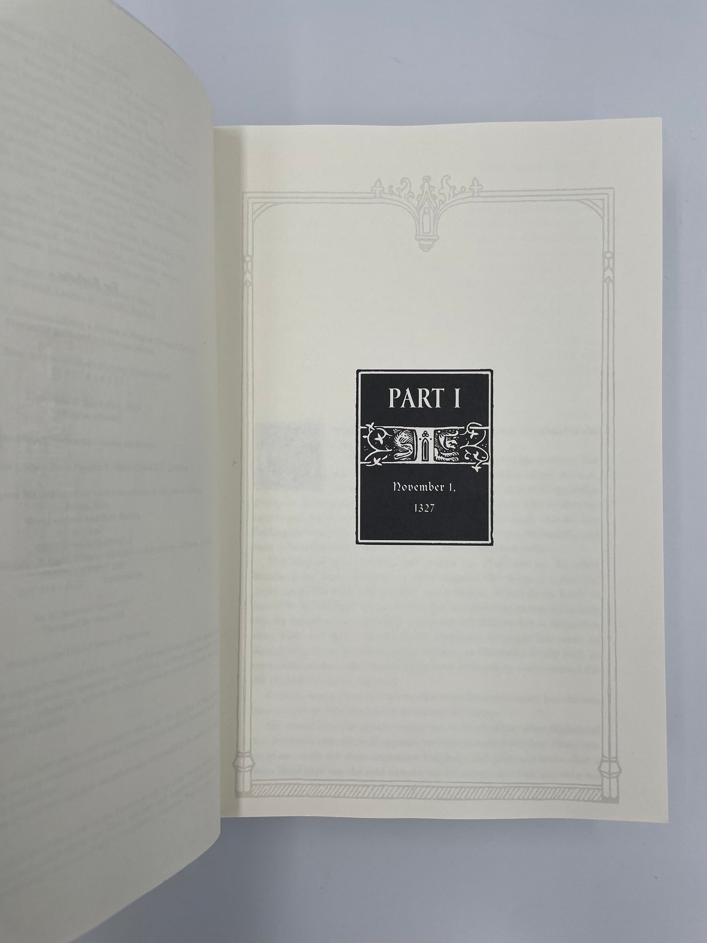 Part 1 page of ‘World Without End’ by Ken Follett