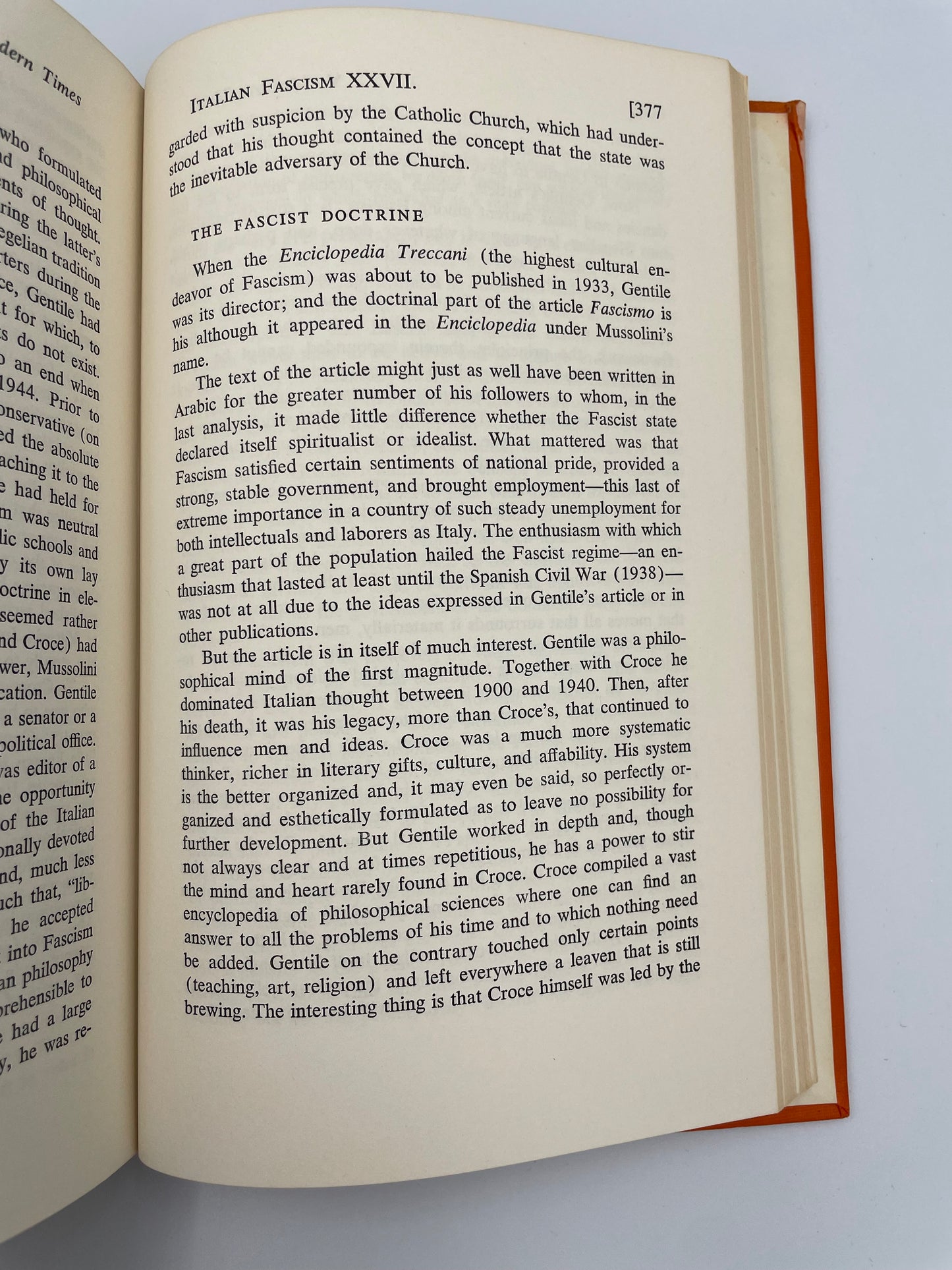 Page 377 on Italian fascism from "Political Thought: Men & Ideas" by John A. Abbo (The Newman Press 1960)