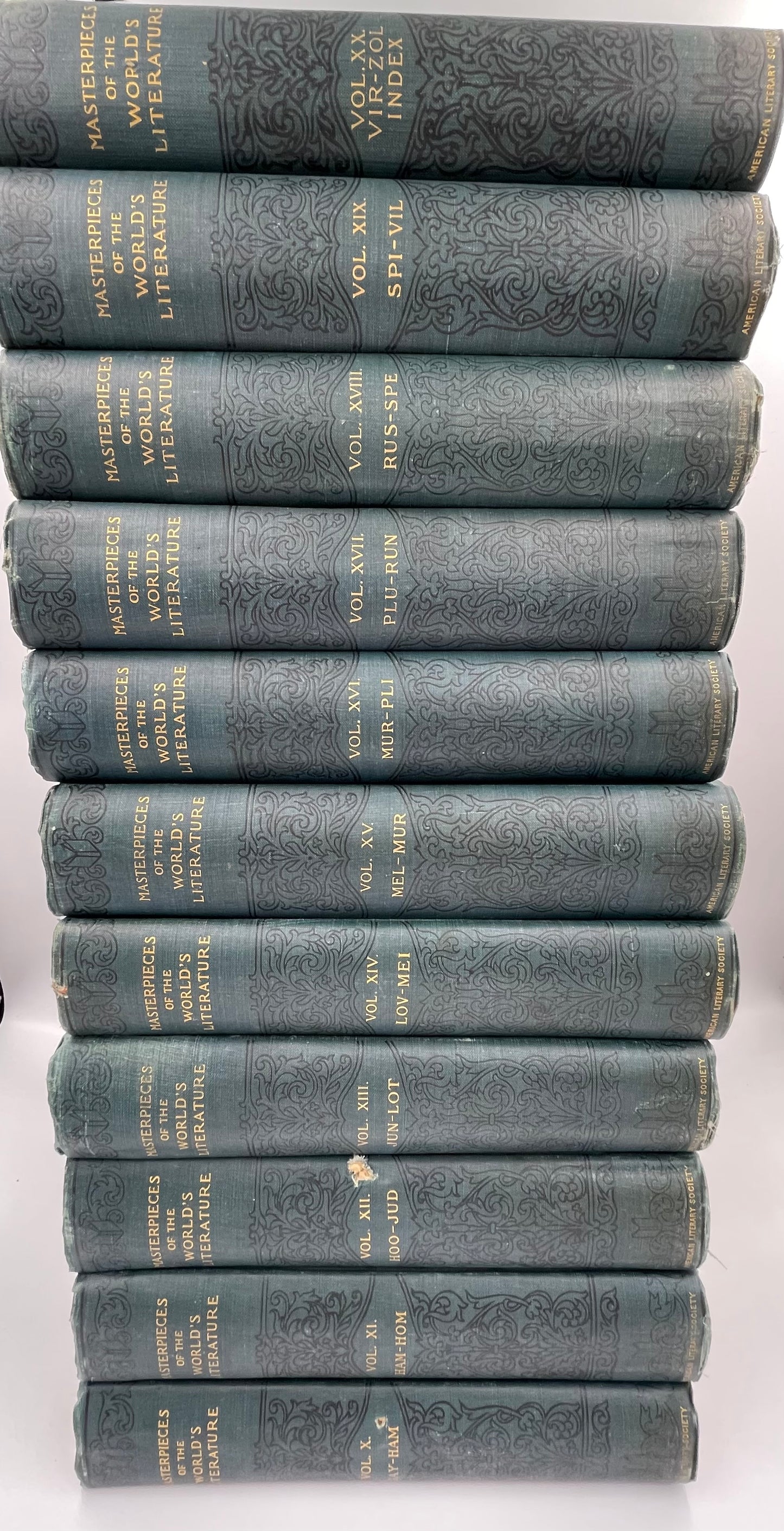 Masterpieces of the World's Literature Ancient and Modern. Harry Thurston Peck (Editor). Complete 20 Vol Set.