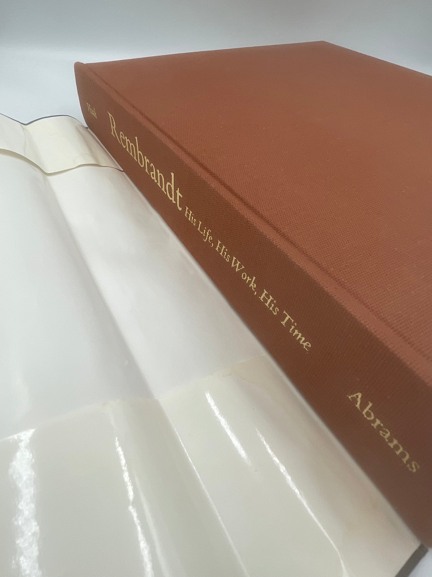 Cloth cover spine with Rembrandt: His Life, His Works, His Time by Bob Haak