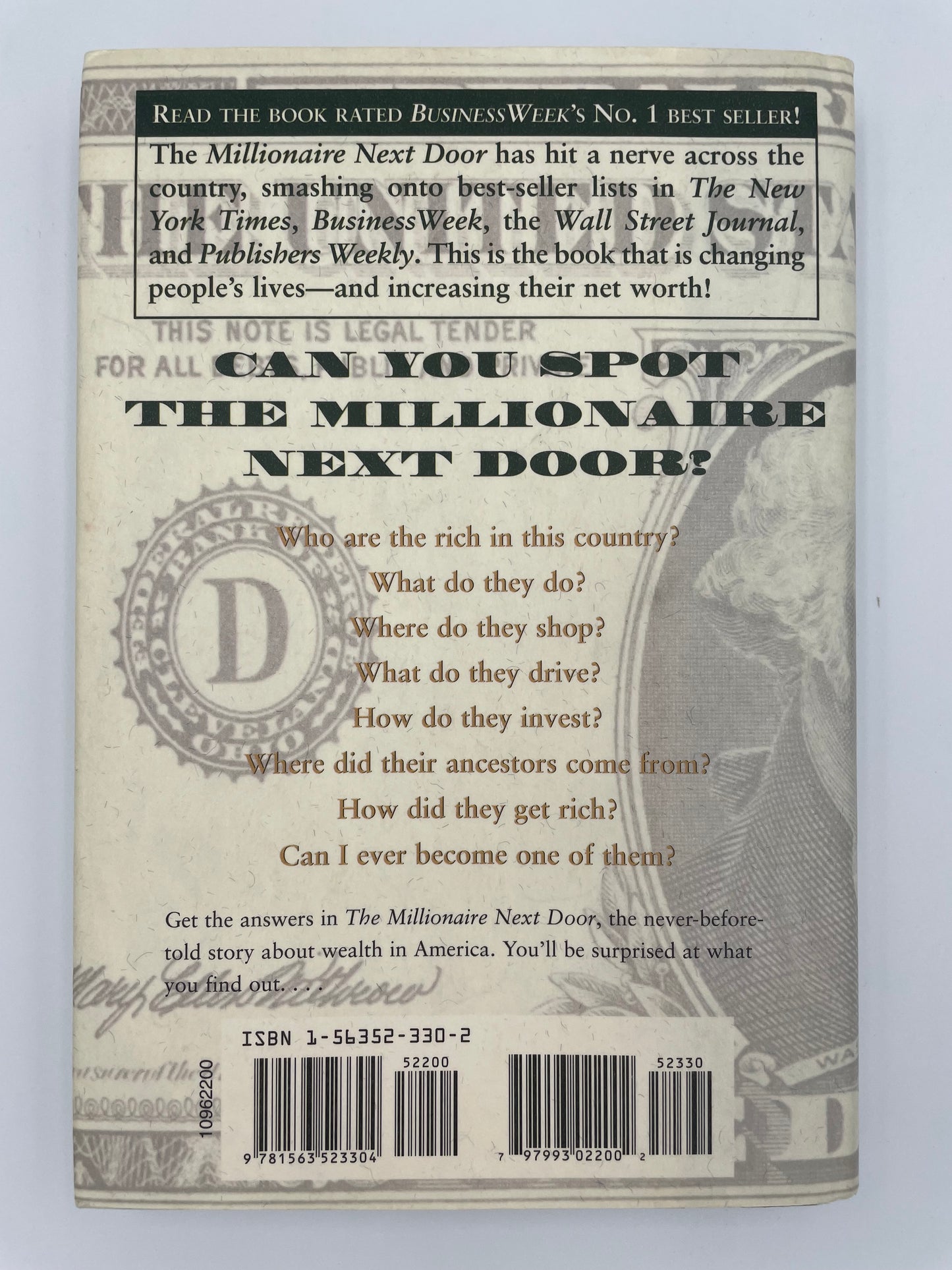 The Millionaire Next Door: The Surprising Secrets of America's Wealthy by Thomas Stanley, Ph.D. & William Danko, Ph.D.