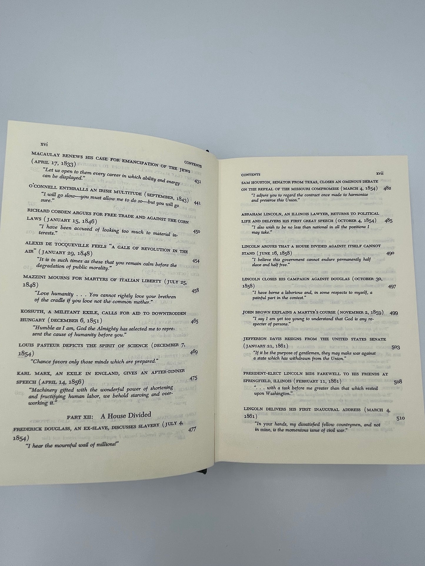 A Treasury of the World's Great Speeches (Ed. Houston Peterson)