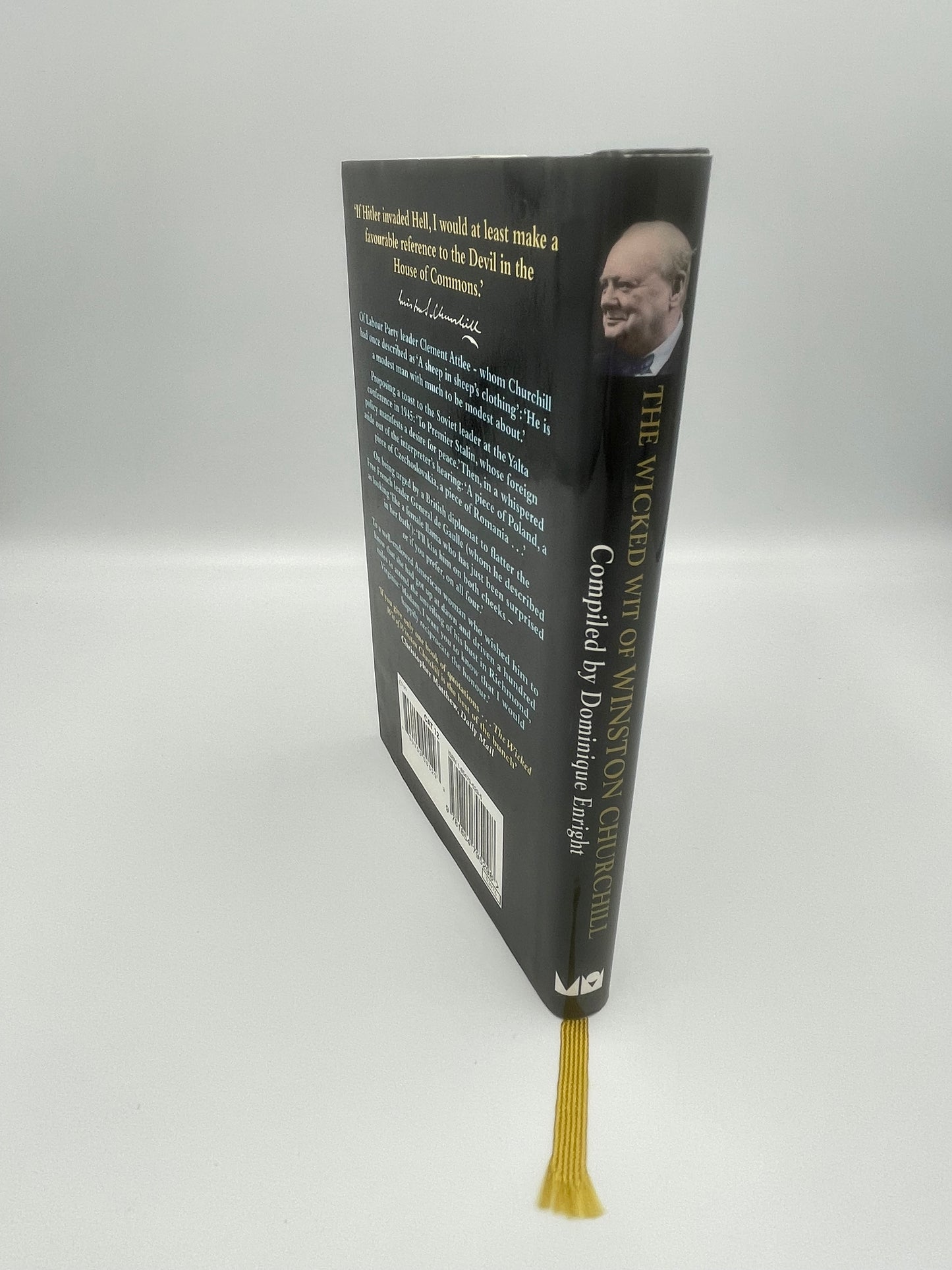 Book spine of ‘The Wicked Wit of Winston Churchill’. 