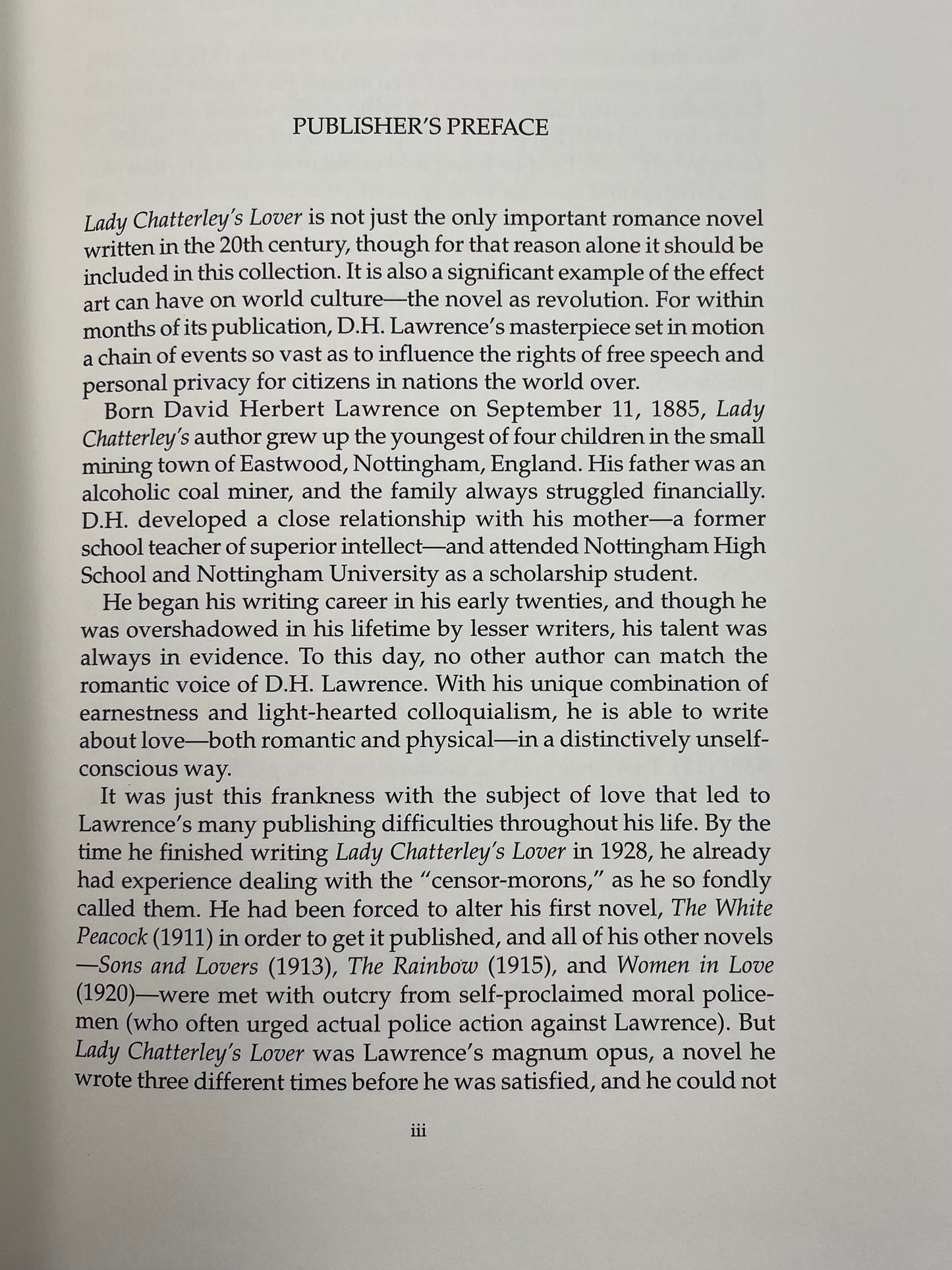 Lady Chatterley's Lover by D.H.Lawrence