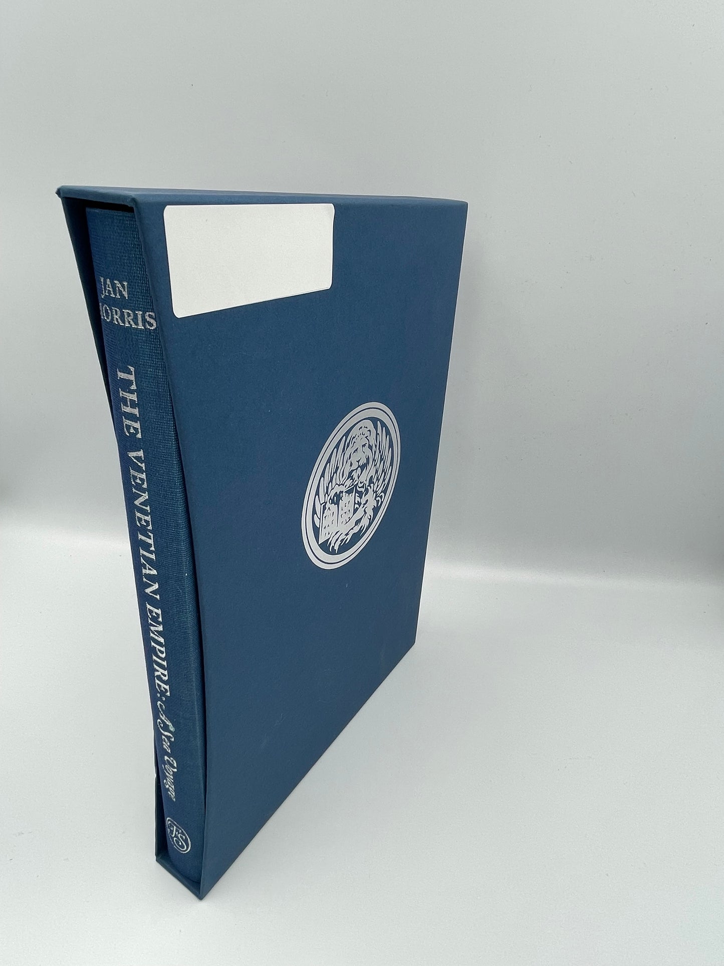 Book spine with slipcase of "The Venetian Empire: A Sea Voyage" by Jan Morris (The Folio Society)
