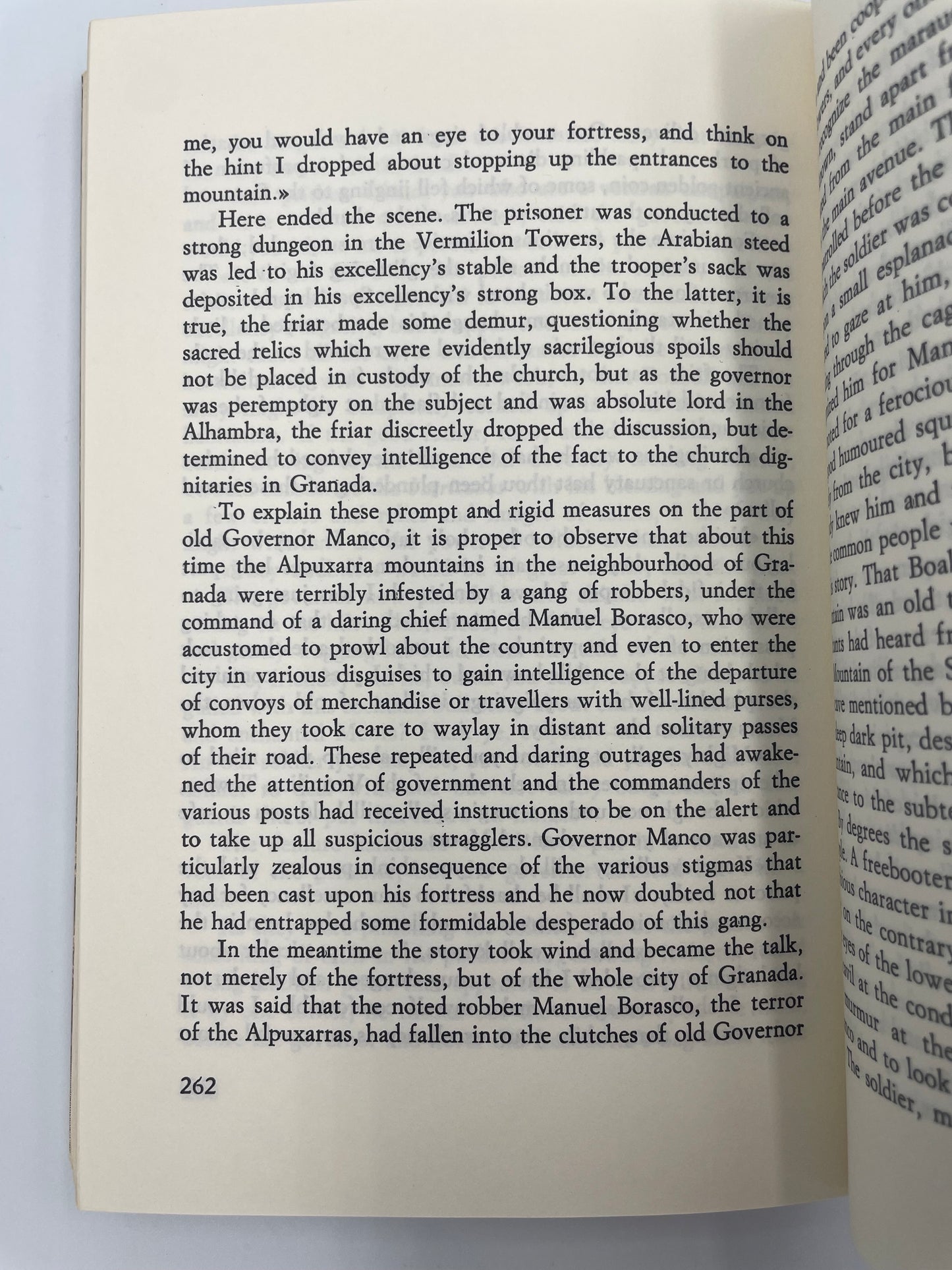 Random page 262 from 'Tales of the Alhambra' by Washington Irving.