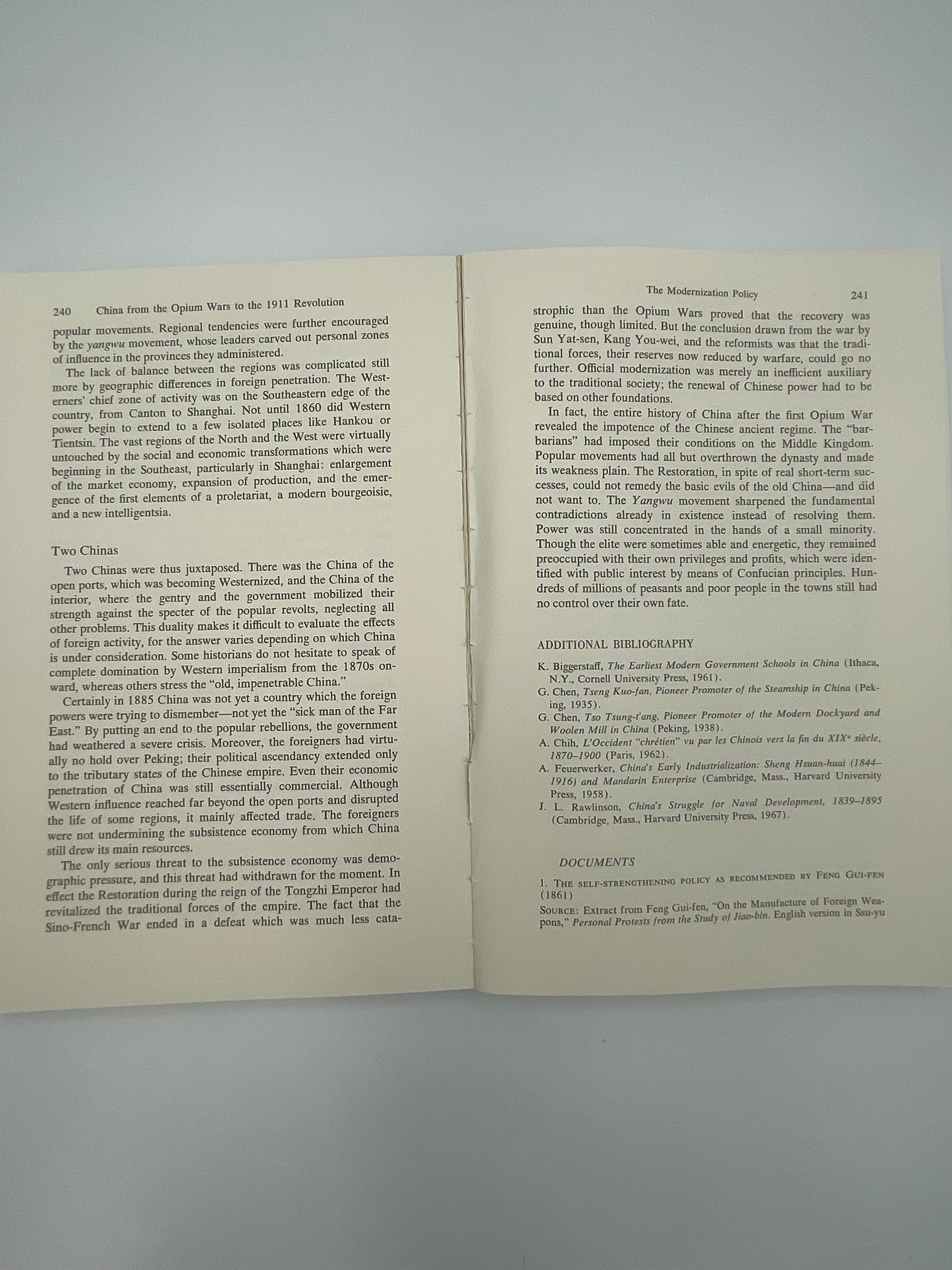 Random pages 240 and 241 from ‘China: From the Opium Wars to the 1911 Revolution’.