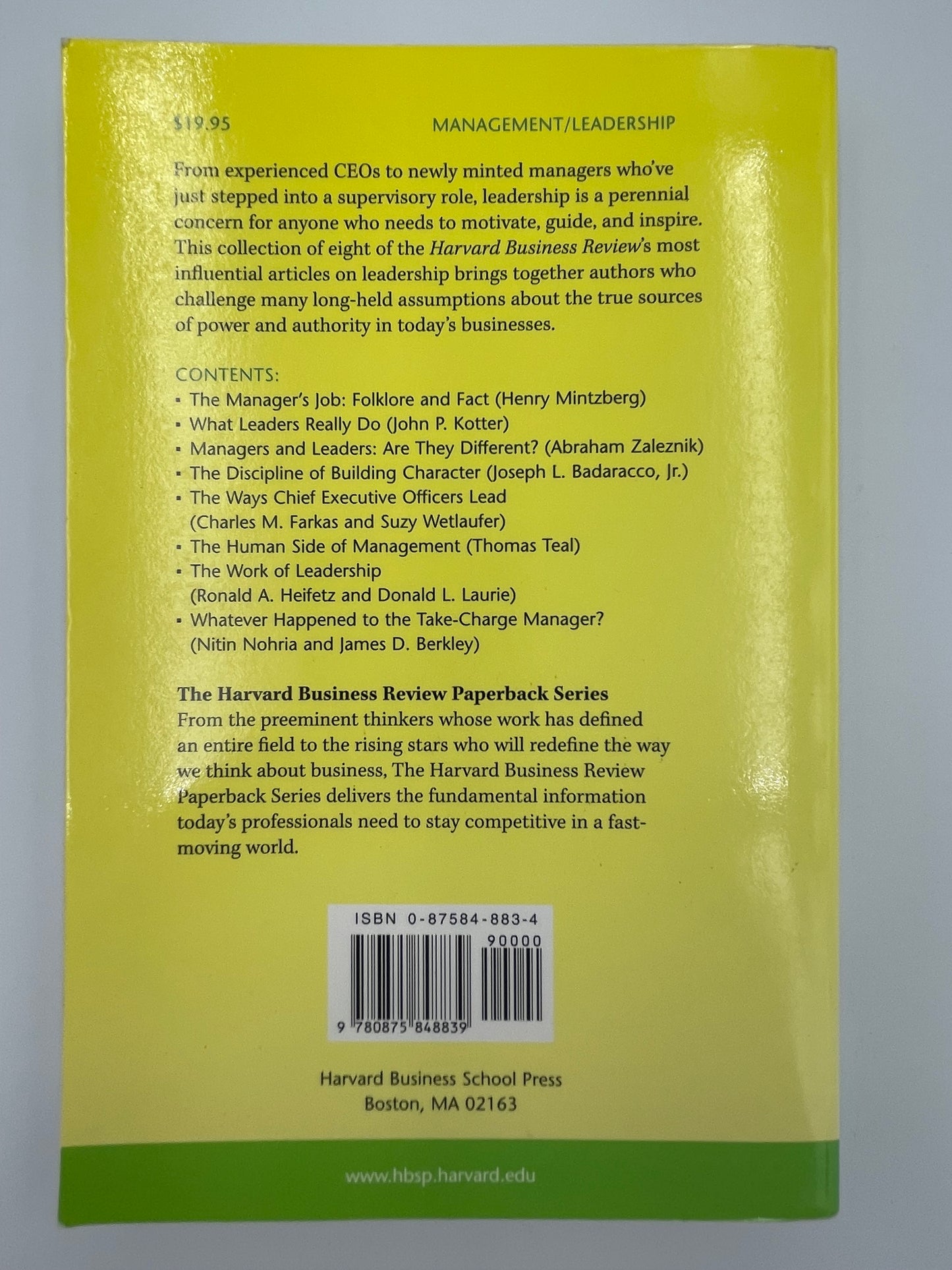 Harvard Business Review on Leadership