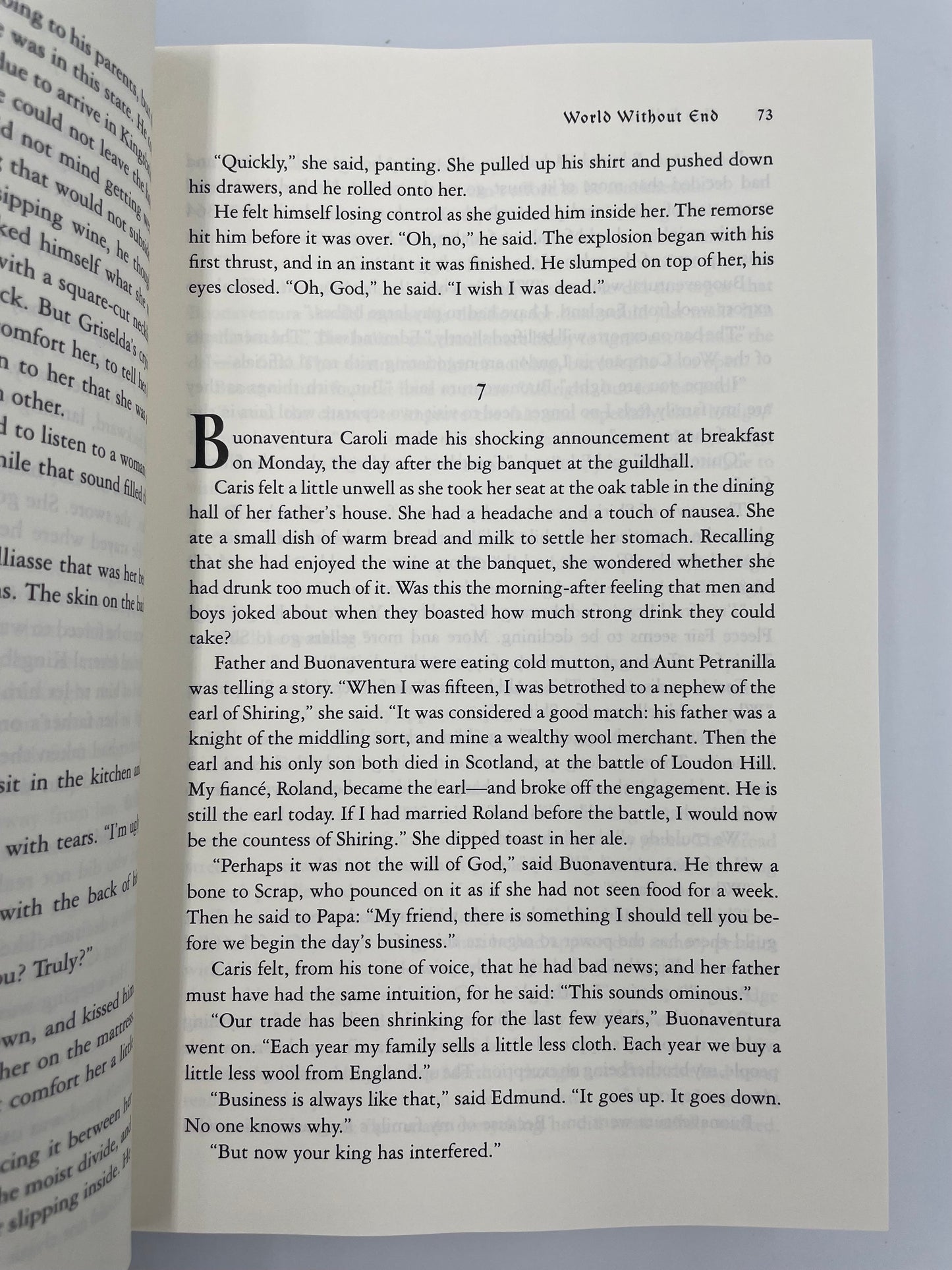 Random page 73 of ‘World Without End’ by Ken Follett