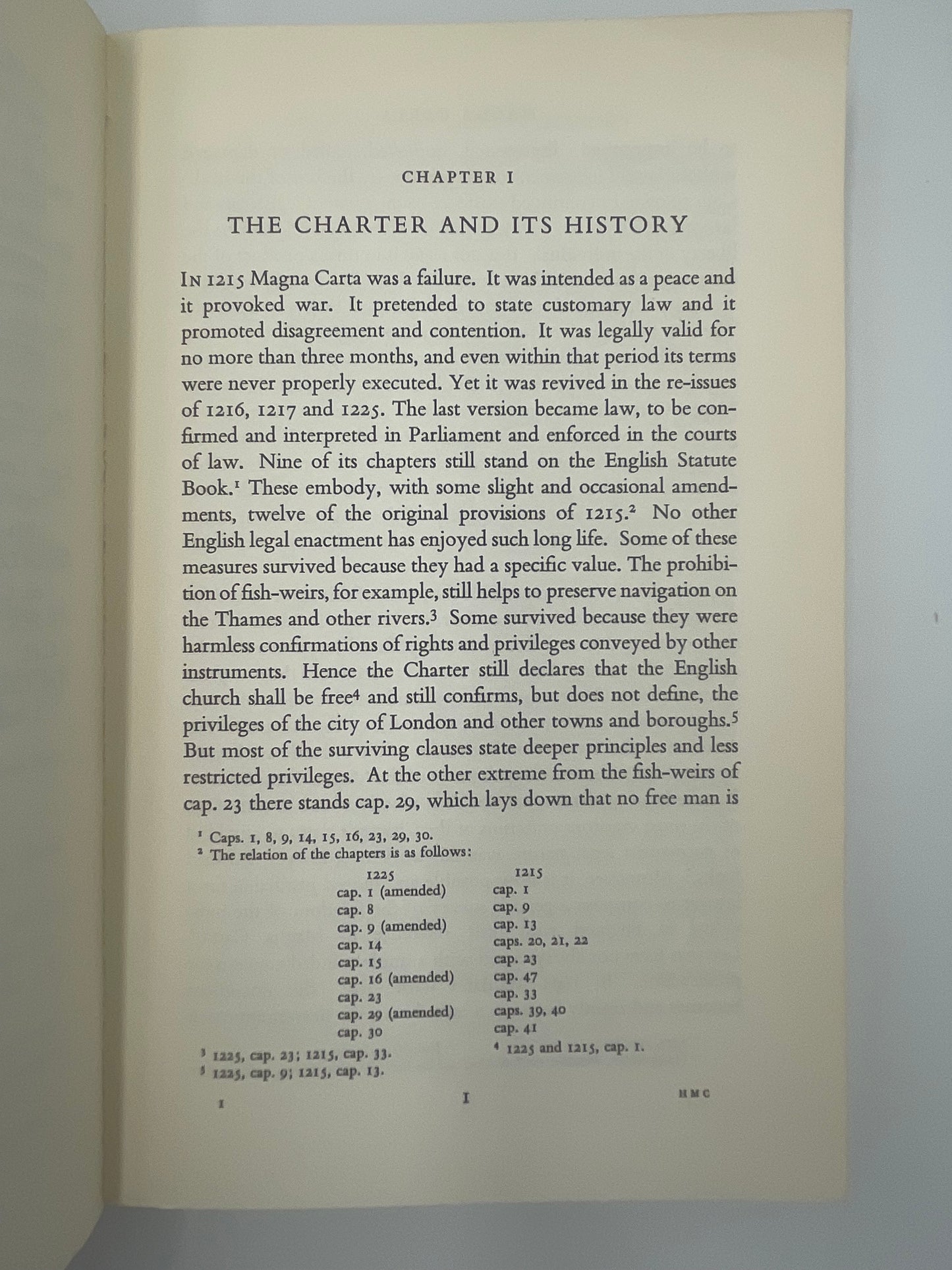 Chapter 1 page of ‘Magna Carta’ by J.C.Holt