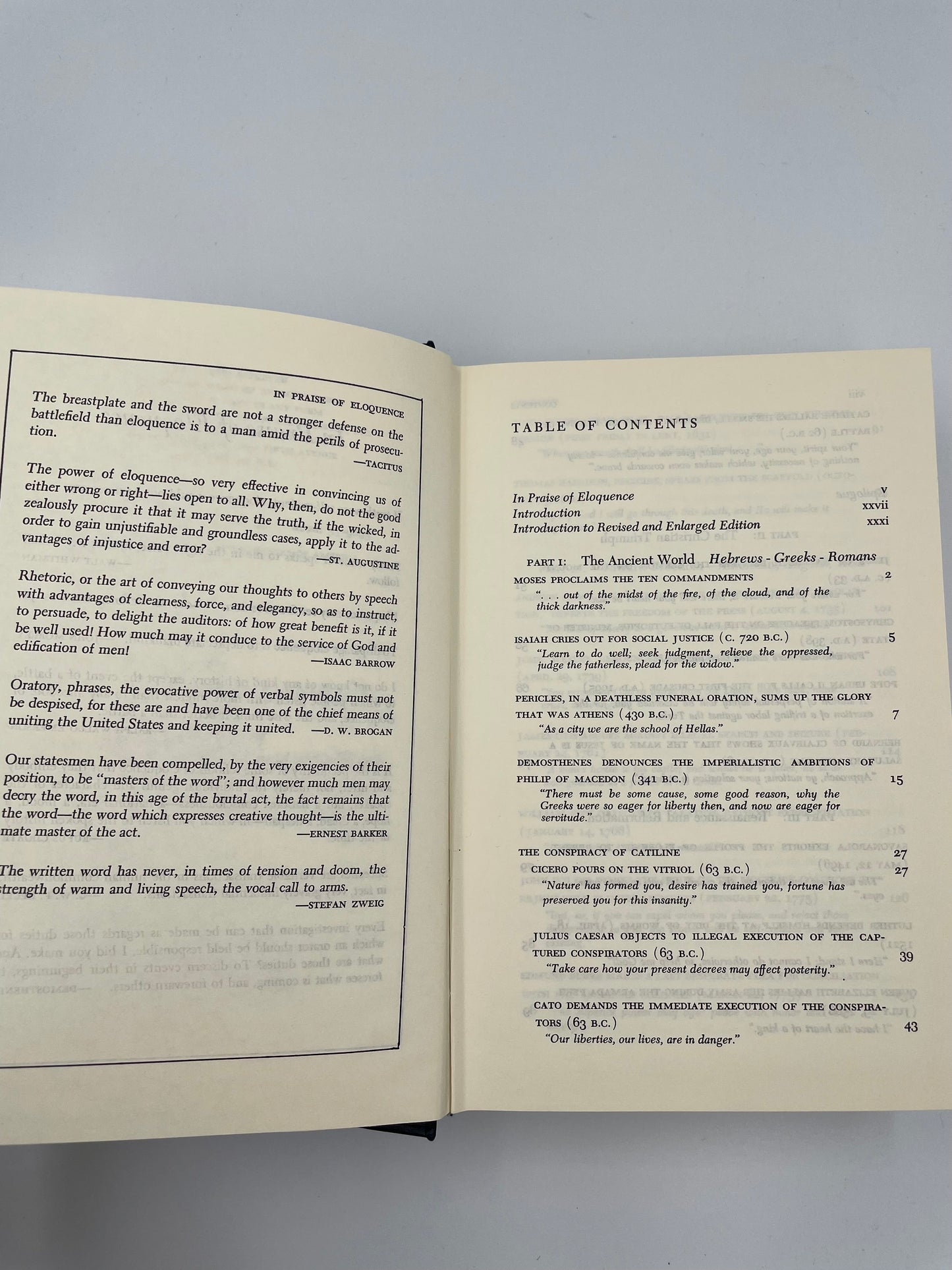 A Treasury of the World's Great Speeches (Ed. Houston Peterson)