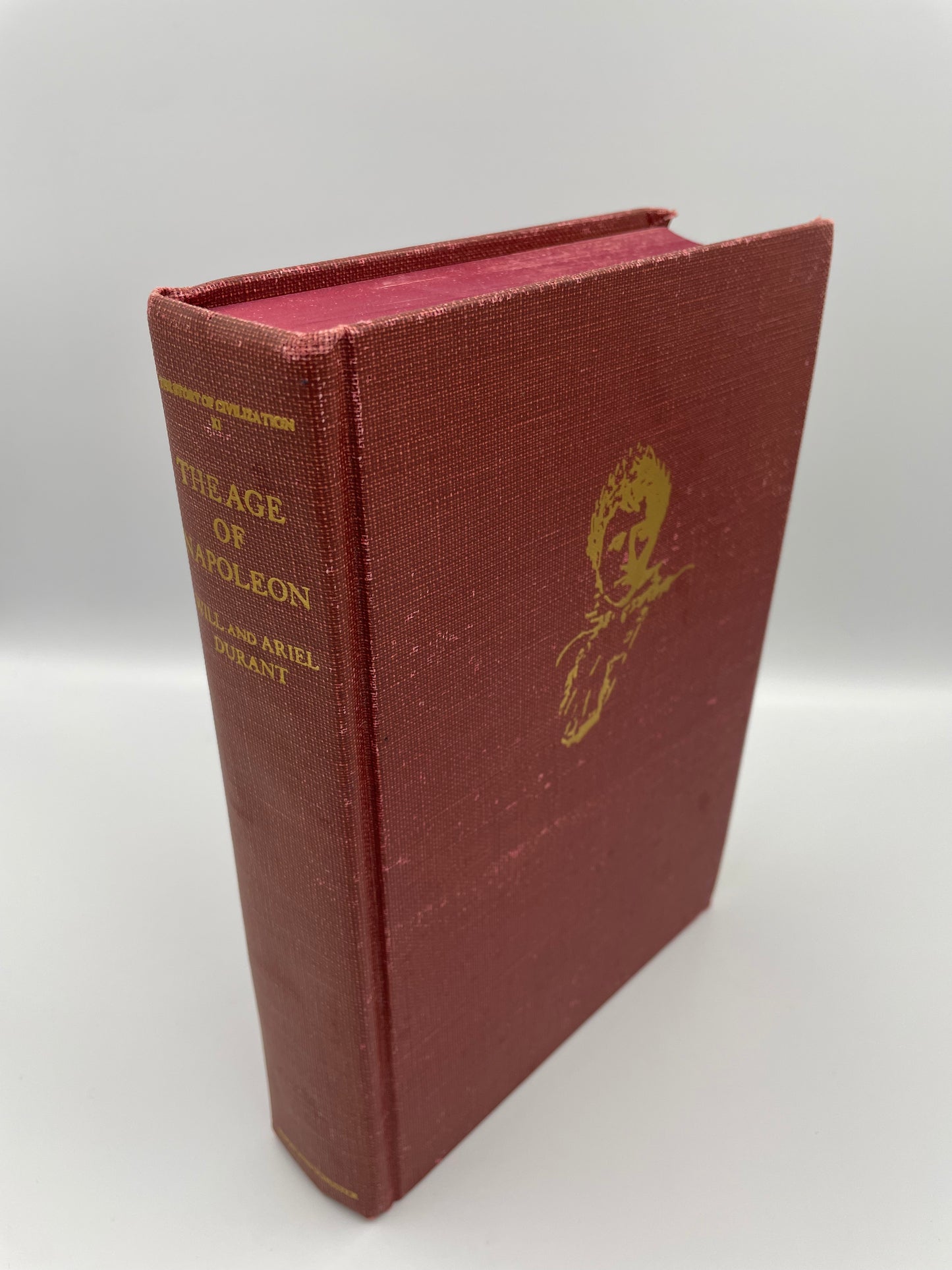Book cover an spine of "The Age of Napoleon (1789 to 1815)" by Will and Ariel Durant, 1975 edtion