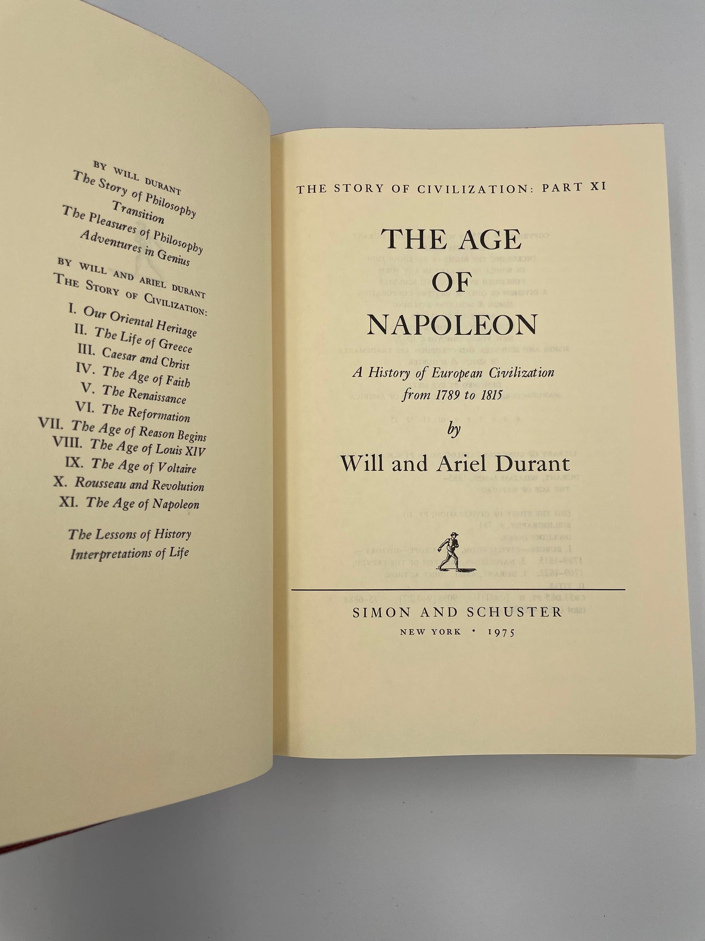 Title page of "The Age of Napoleon (1789 to 1815)"