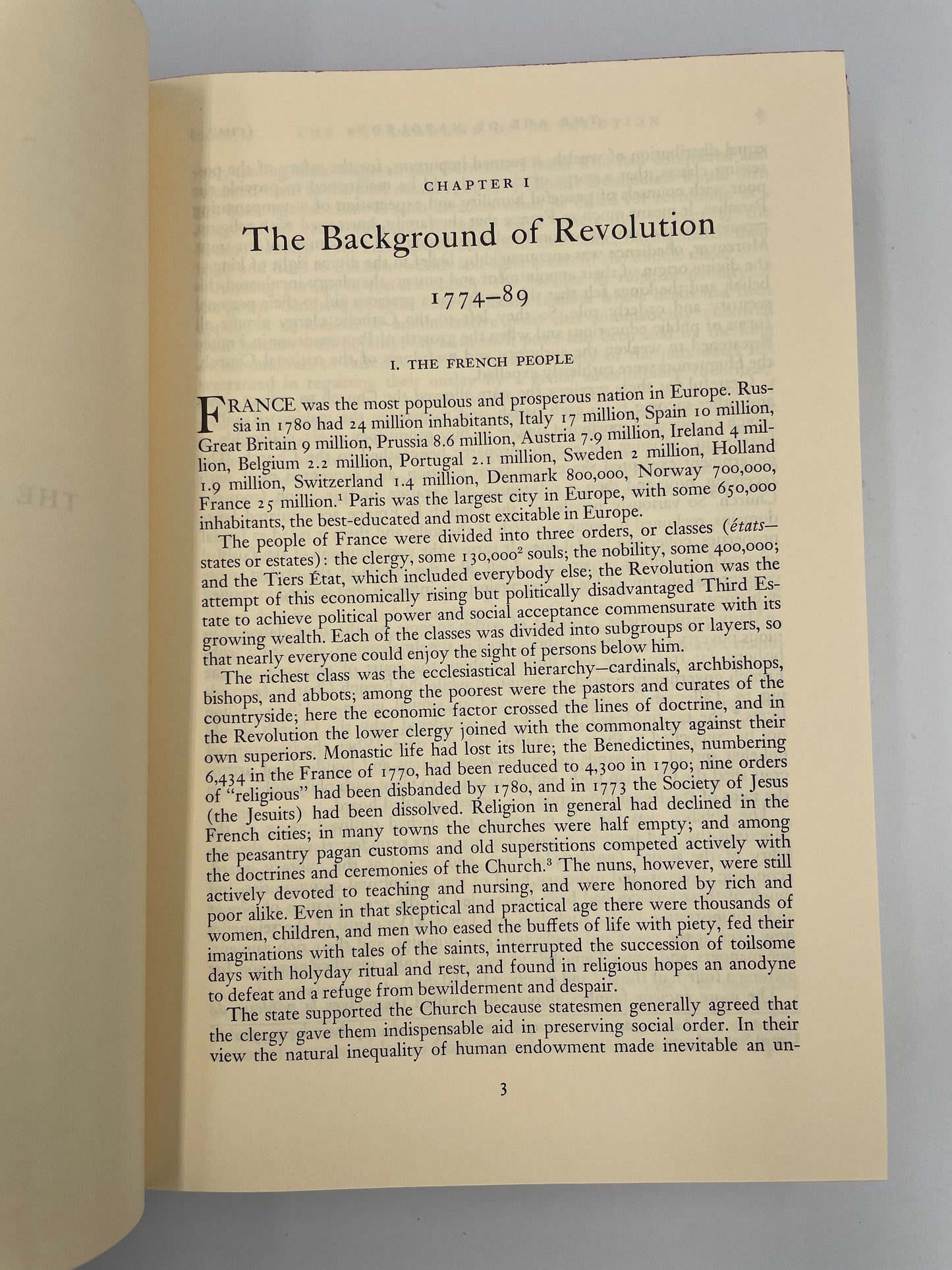 Chapter 1 page from "The Age of Napoleon (1789 to 1815)"