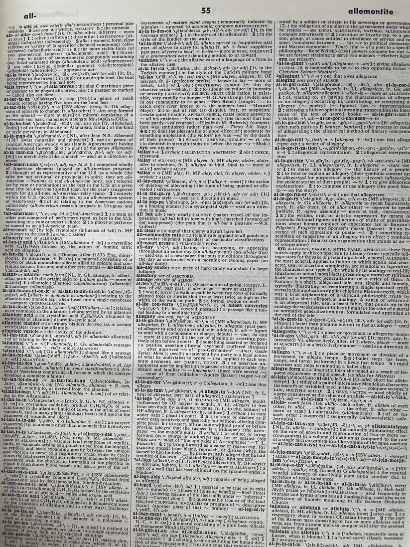 Page from Webster's Third International Dictionary