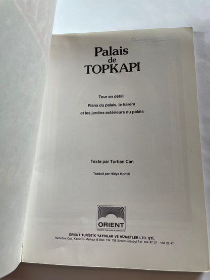 Title page of "Palais de Topkap" by Turhan Can