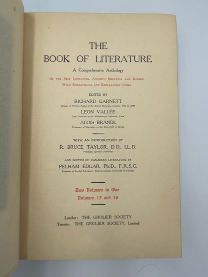 The Book of Literature (20 Volumes in 10 books) 1923 (Ed.Richard Garnett)