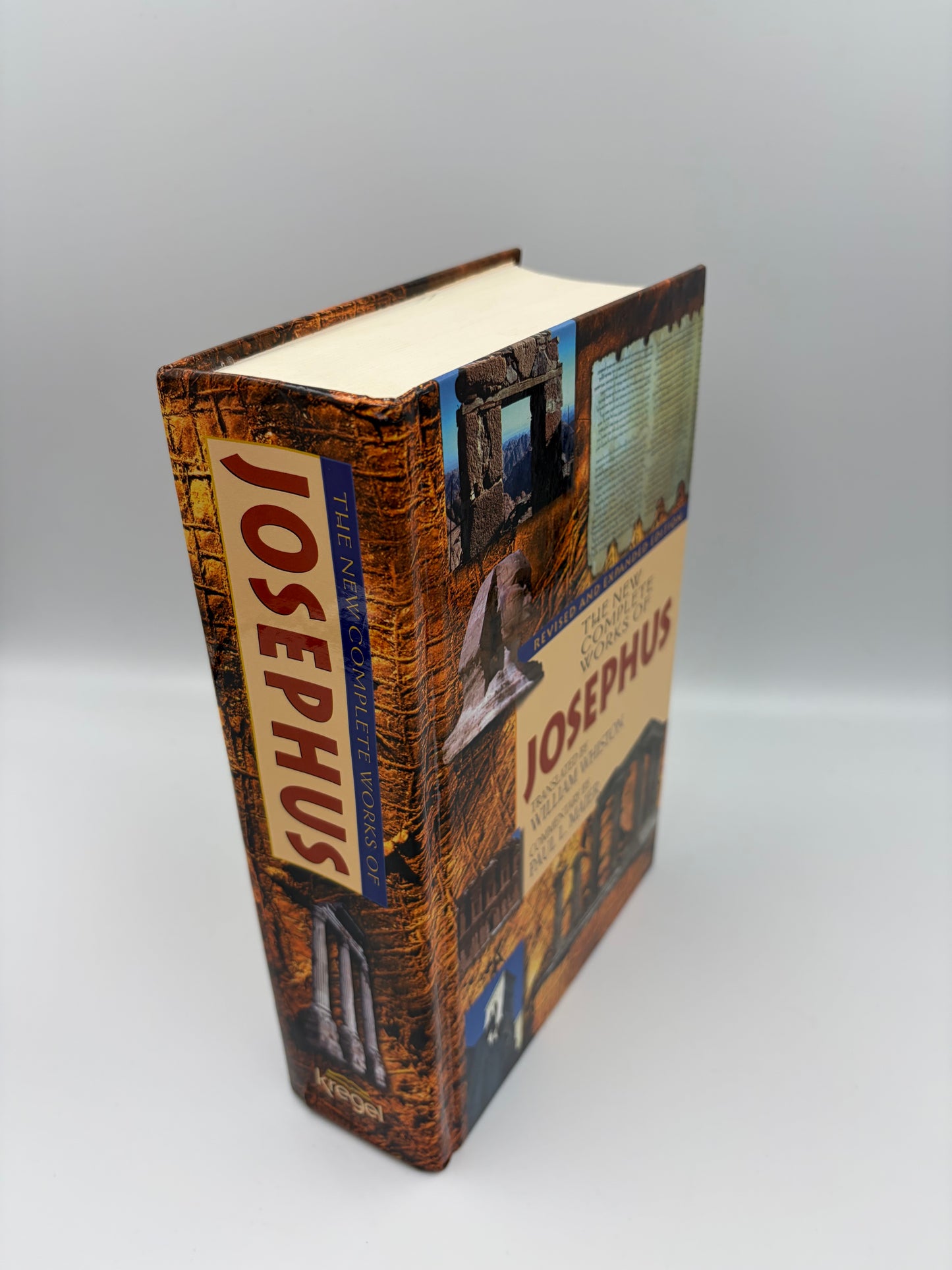 Book spine titled 'Josephus' with decorative cover on a white background.