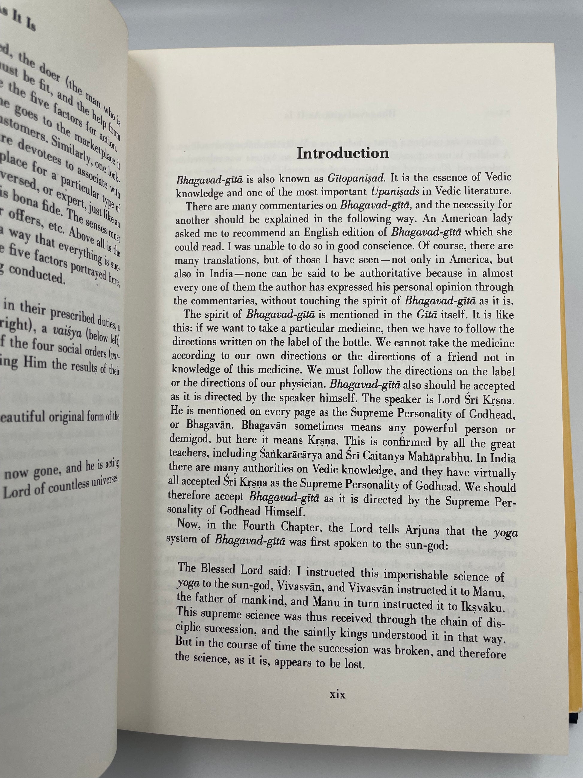 Introduction page from ‘Bhagavad-Gita As It Is’.