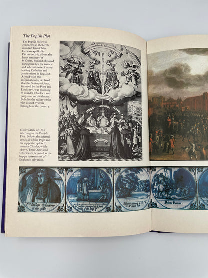 Open pages on the 'Popish Plot' from "The Life and times of James II" 