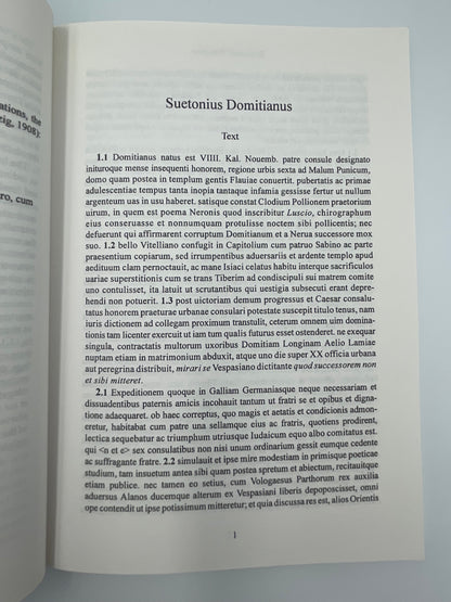 Page 1 of "Suetonius. Domitian" Bristol Classics Press 