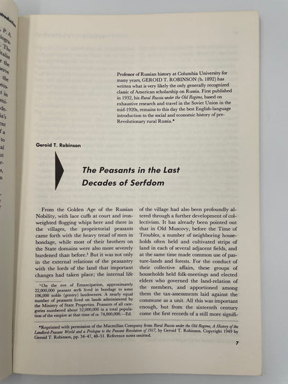 Emancipation of the Russian Serfs, edited by Terence Emmons