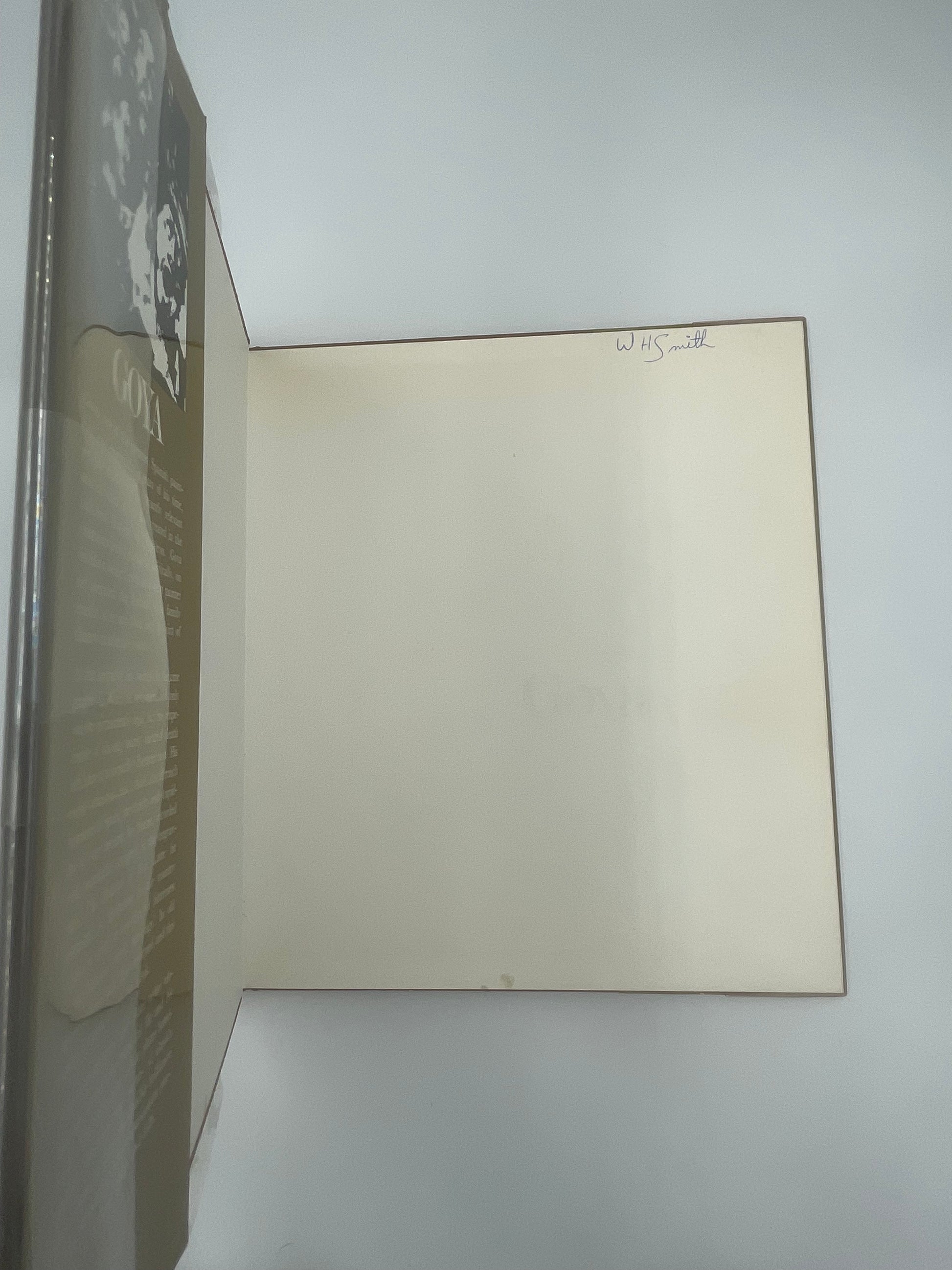 Inside cover page with owner signature of Goya by Bernard L. Myers