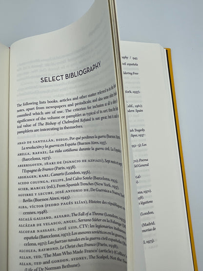 Select bibliography pages from "The Spanish Civil War"by Hugh Thomas